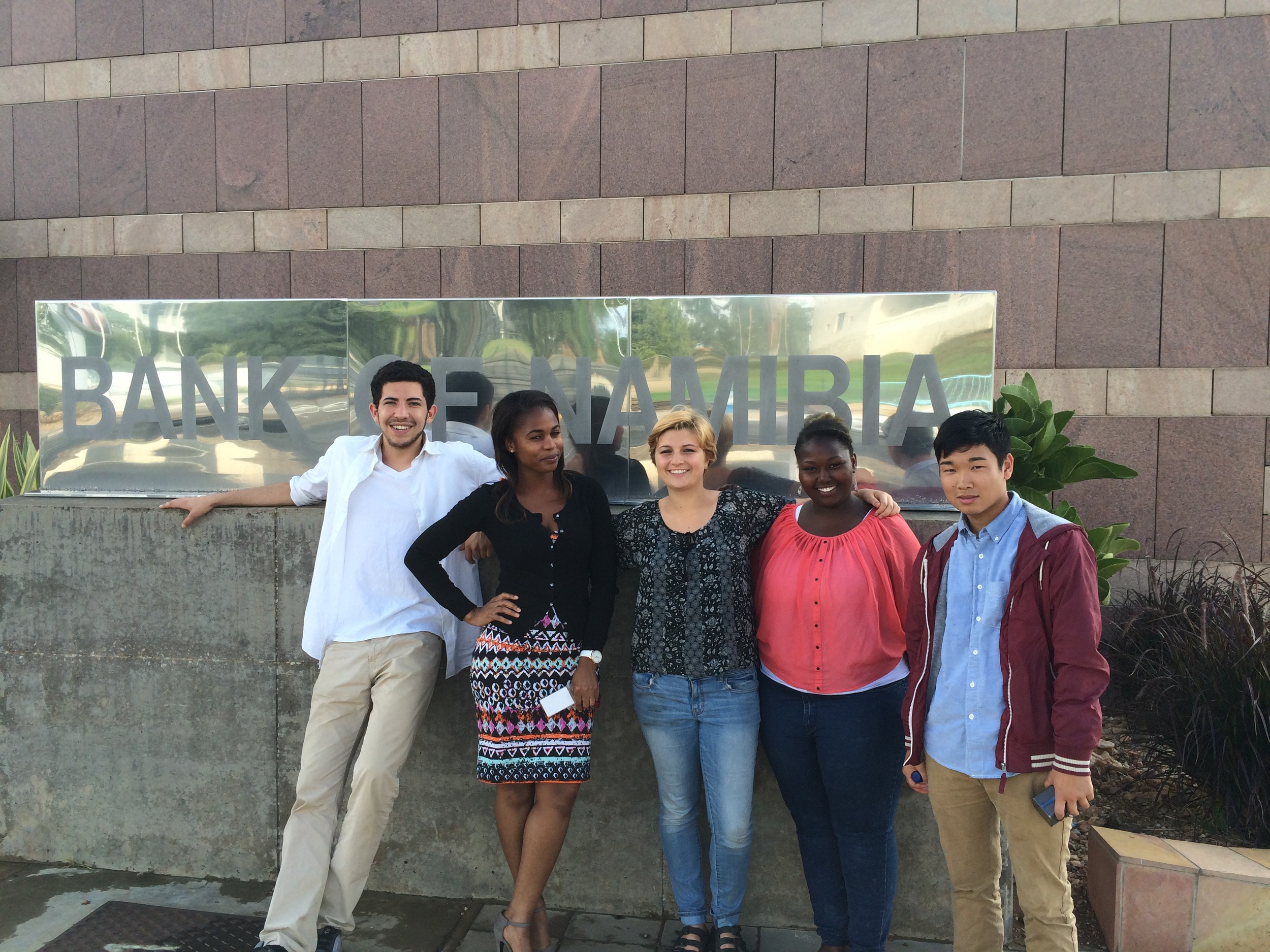 We visited the central bank of Namibia and met their lovely staff who showed us around