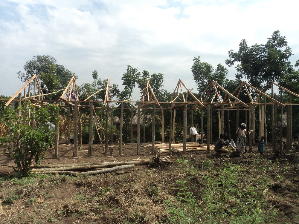 the trusses are set
