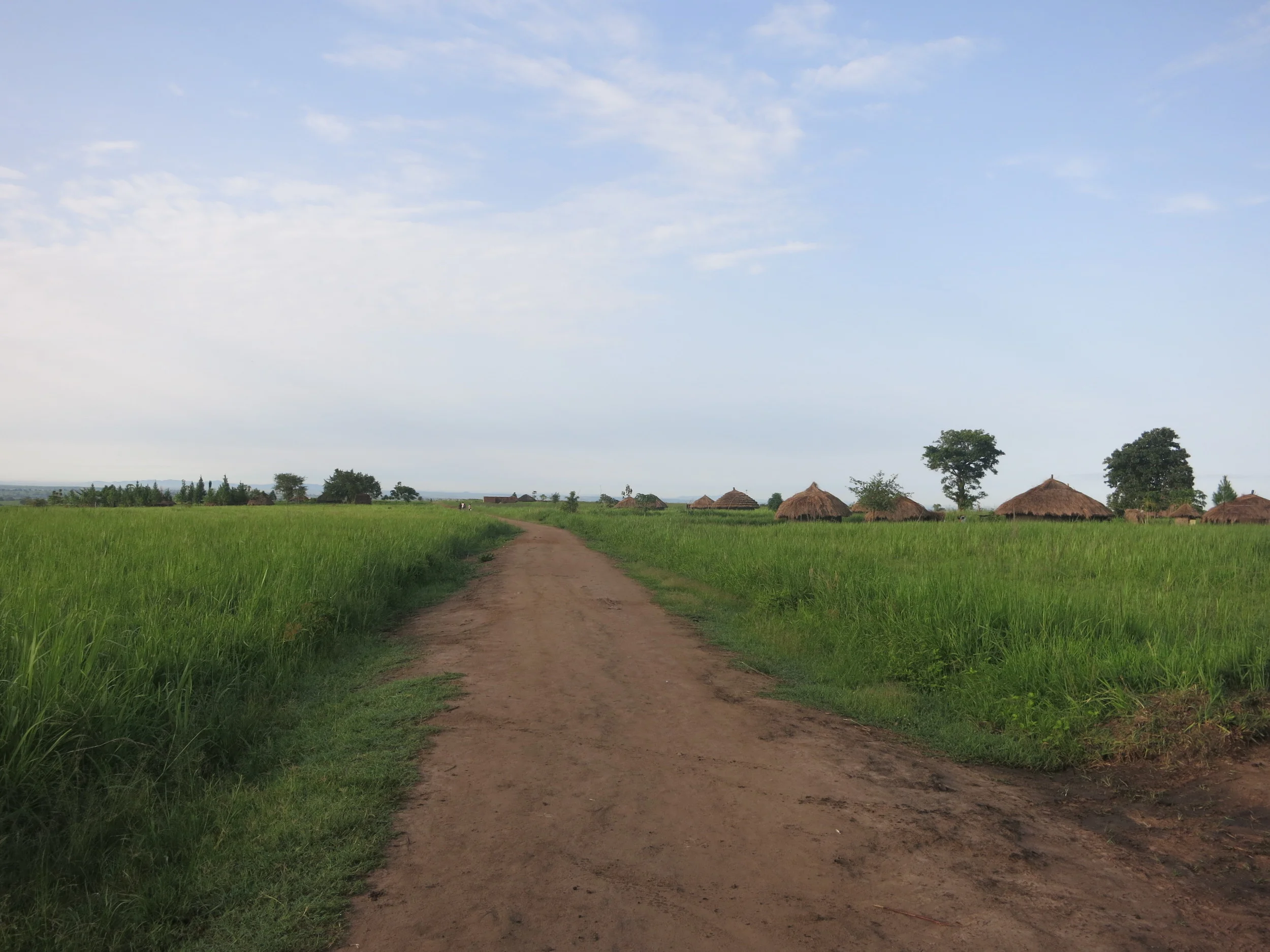 The children walk a long distance before arriving to school, over an hour. Once they leave the village road, they must walk along the main road before arriving to school. 