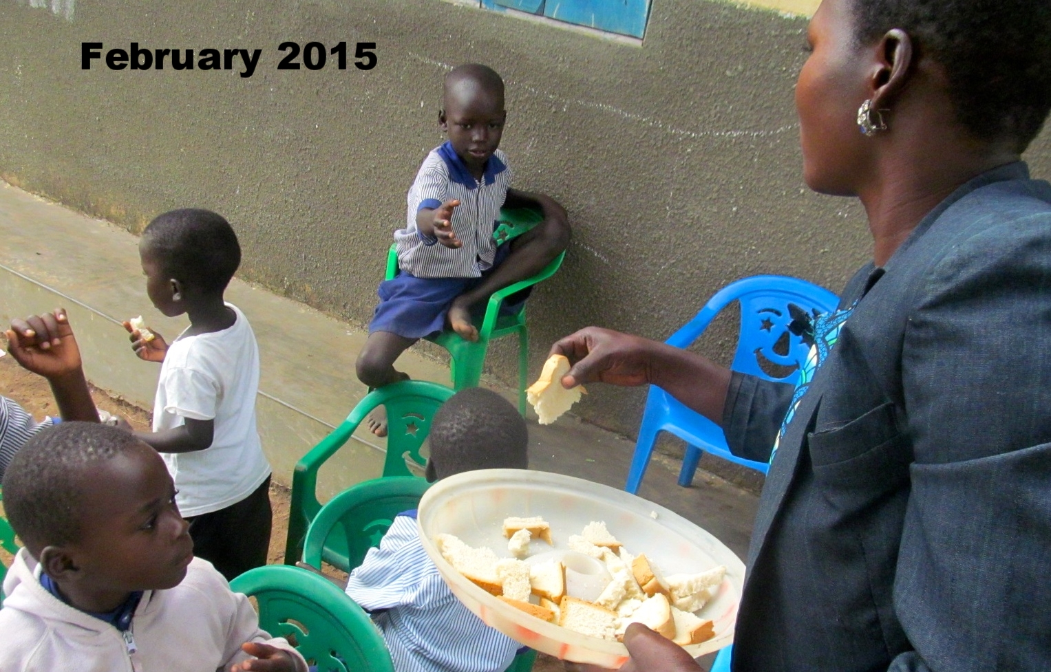 Children are grateful for the meal they receive at school.