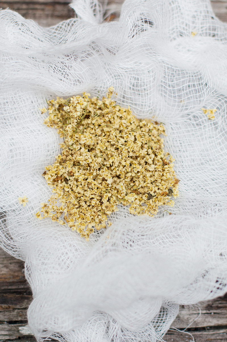 Elderflowers we hand-harvested this past spring. 