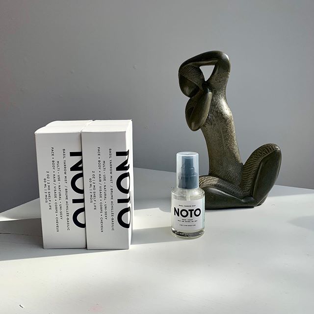 This Basil Yarrow Mist from @noto_botanics is part of our summer days survival kit. A gentle, cool toning mist that can awaken thirsty sun parched skin. Spray any time of day. Keep it in your bag like us. Perfect to give yourself a spritz to recover from a steamy walk to work.