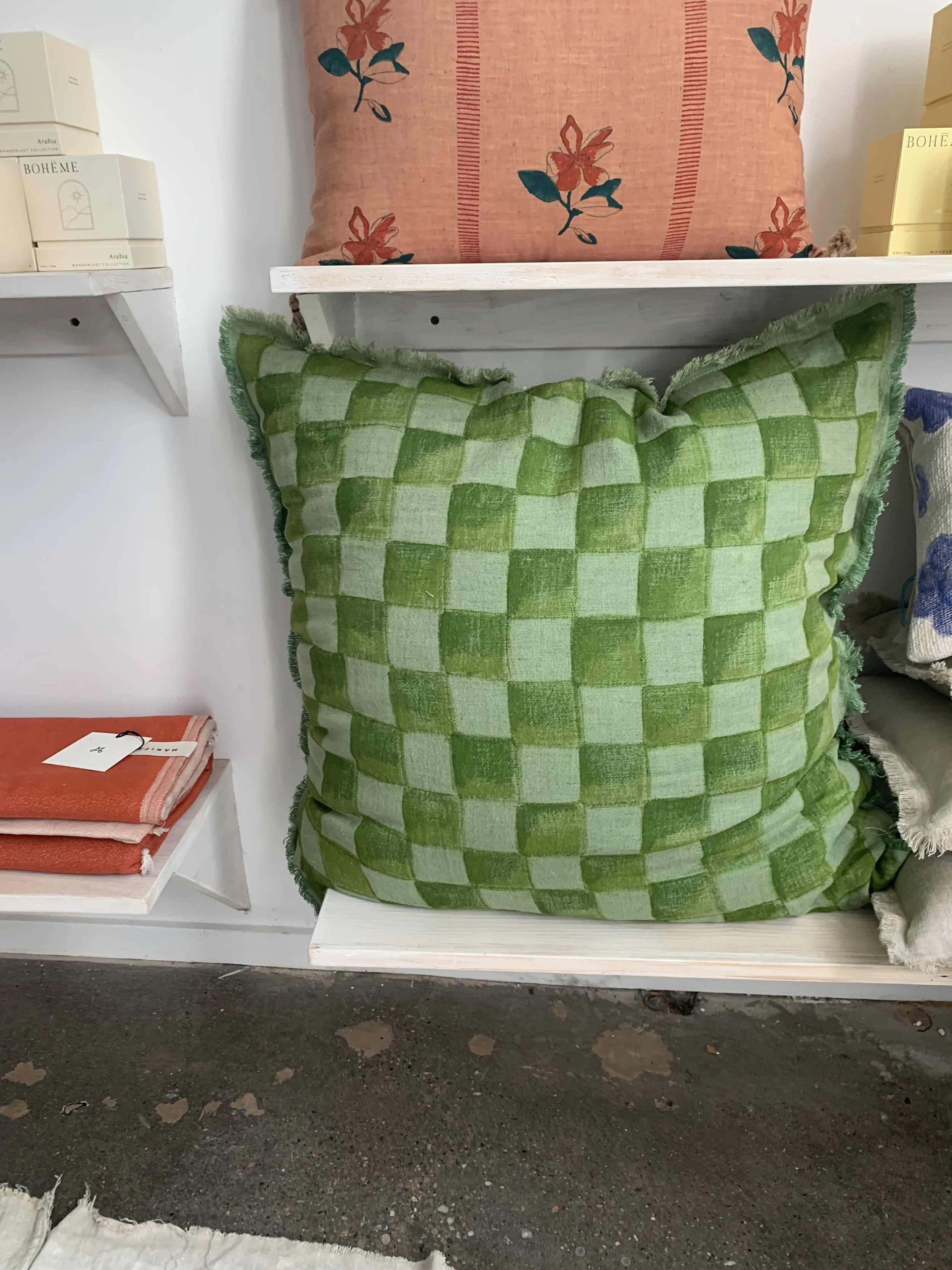 large green cushion