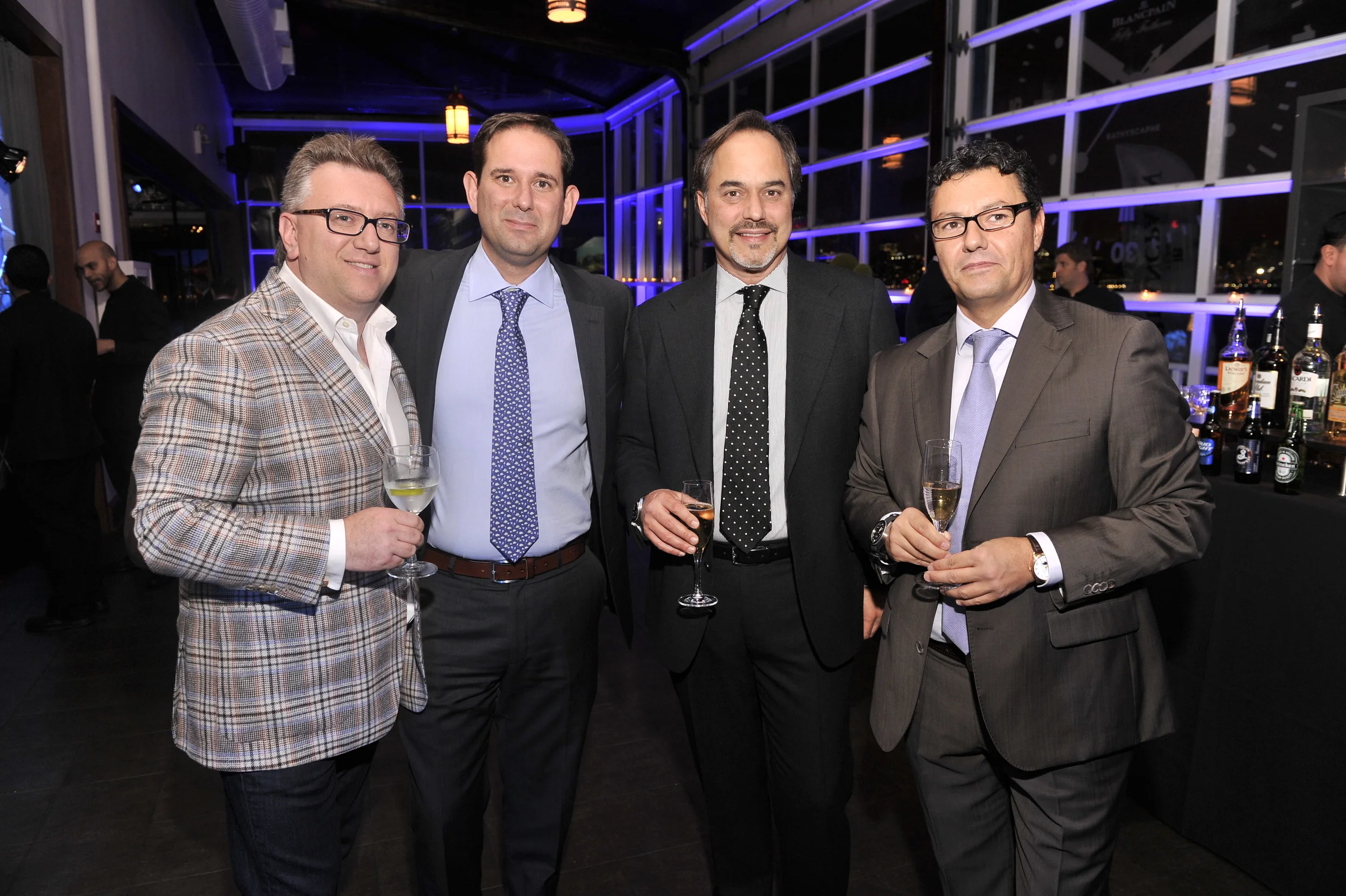 Alex Kats, Mr. Enrique Cupello, Blancpain East Coast Sales Manager, Mr. Frank Furlan, President of Swatch Group U.S., Mr. Antonio Lopez, Vice-President of Blancpain Worldwide