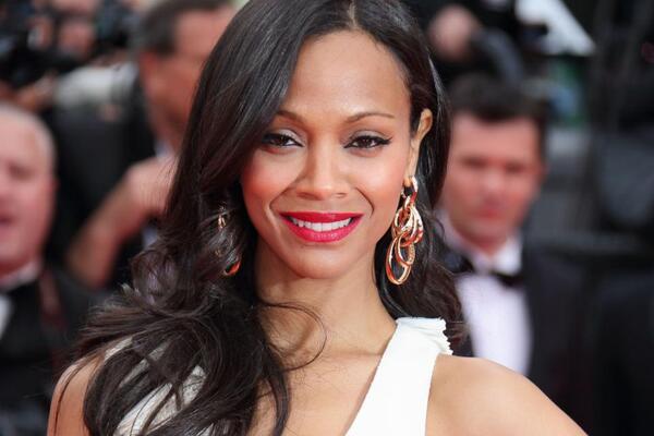 Zoe Saldana is glowing in Di Grisogono jewelry.