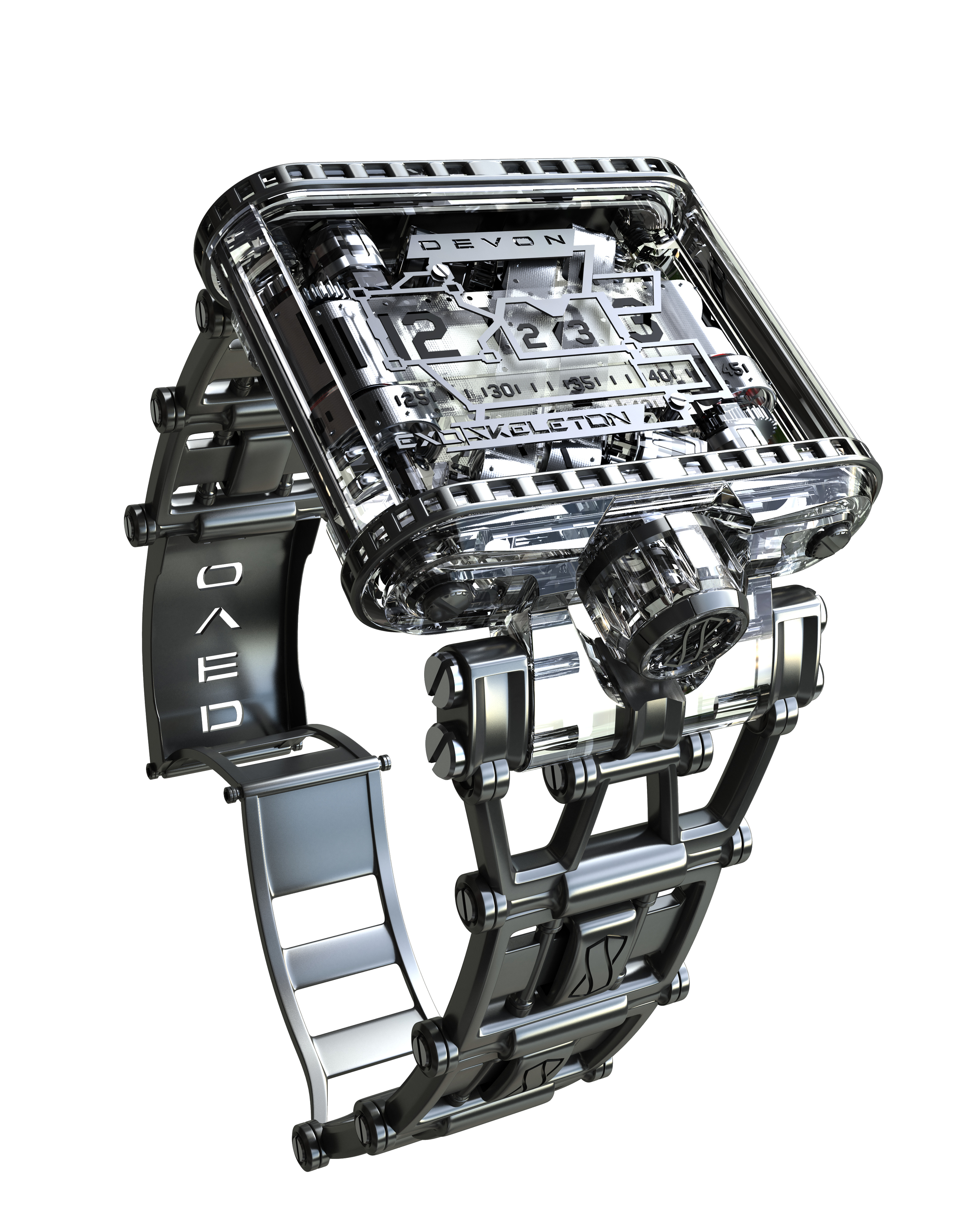 Devon Watch Exo Steel White Sweep