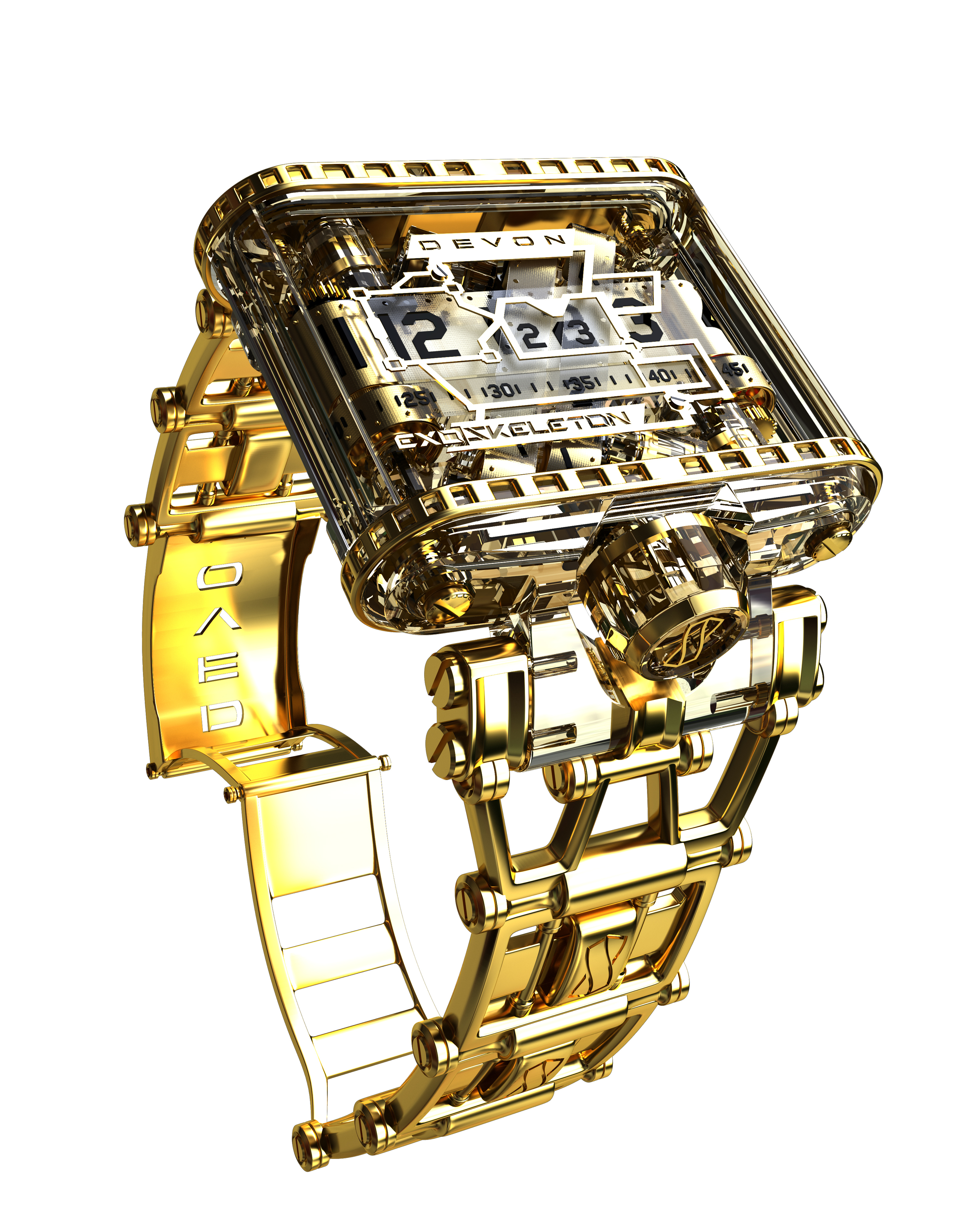 Devon Watch Exo Y Gold White Sweep