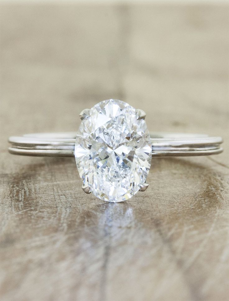 Oval Solitaire Engagement Ring.