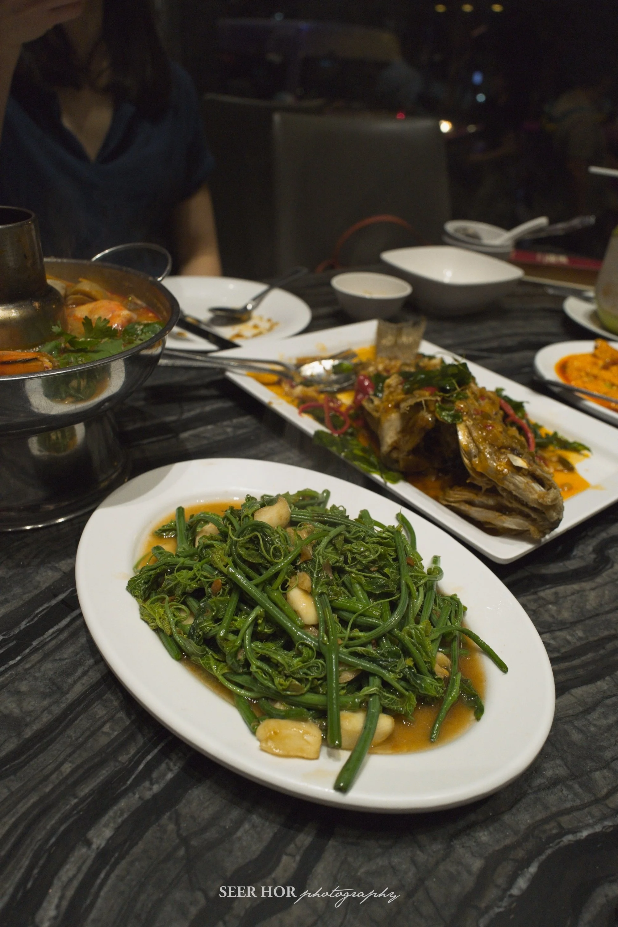 Stir-fried Morning Glory @Somboon Seafood