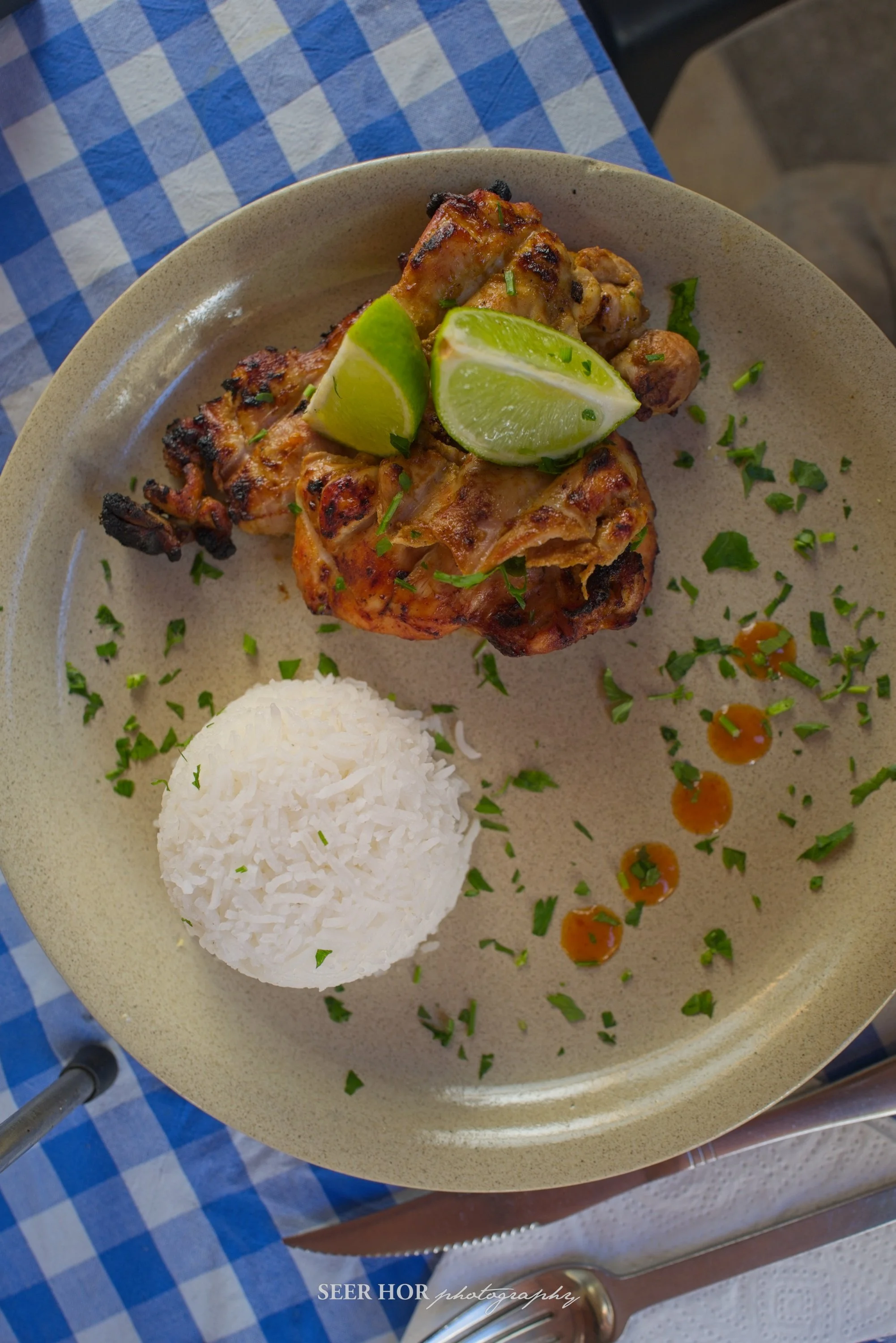 Piri piri chicken at Restaurante O Forno.