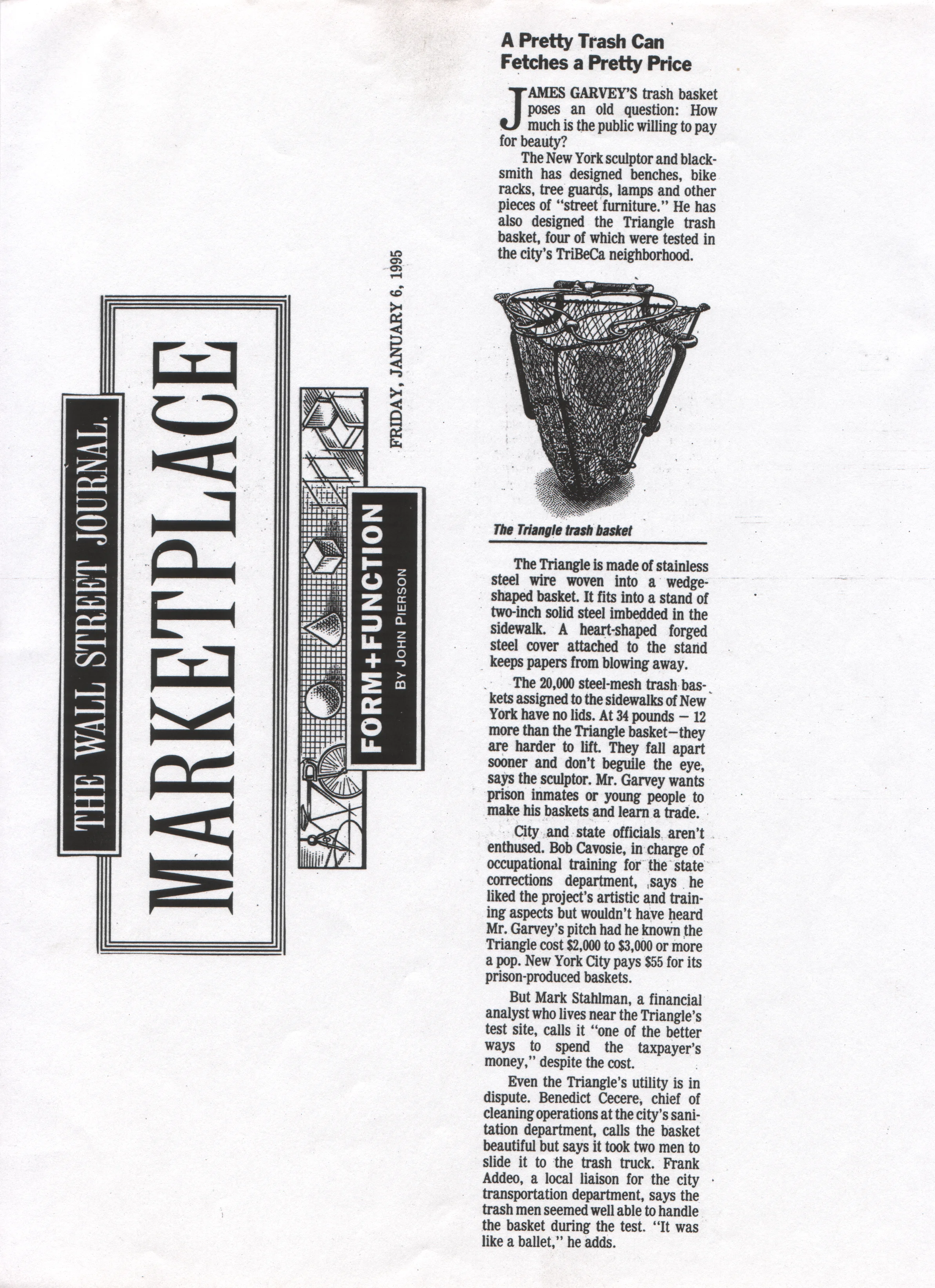 WSJ article by Jon Pierson, Jan. 6 1995