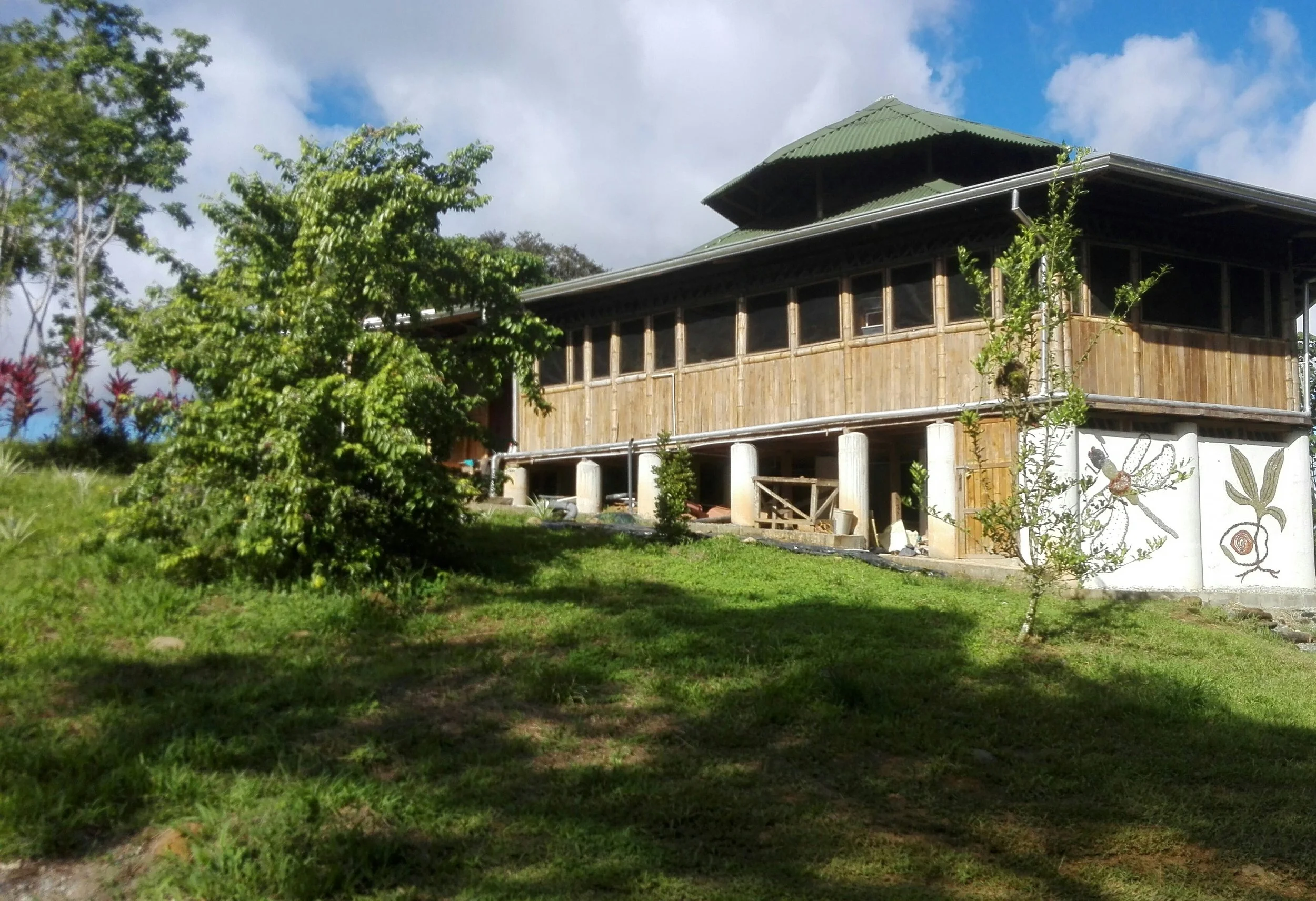 Home on a residential lot at SEED, a land-based ecovillage in Costa Rica where individual projects exist within a shared ecological framework.