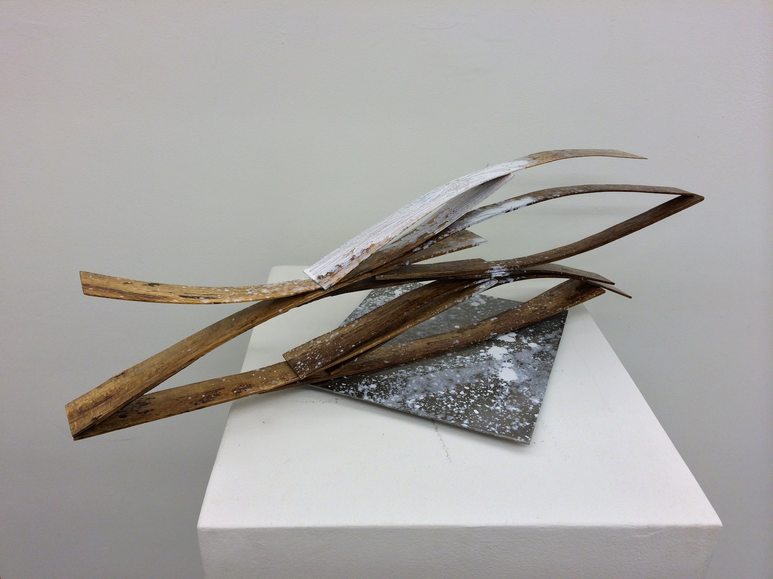Cumulative Skills Project Sculptural Processes 20” x 10” x 8” oils and laquer on steel and pine 2013