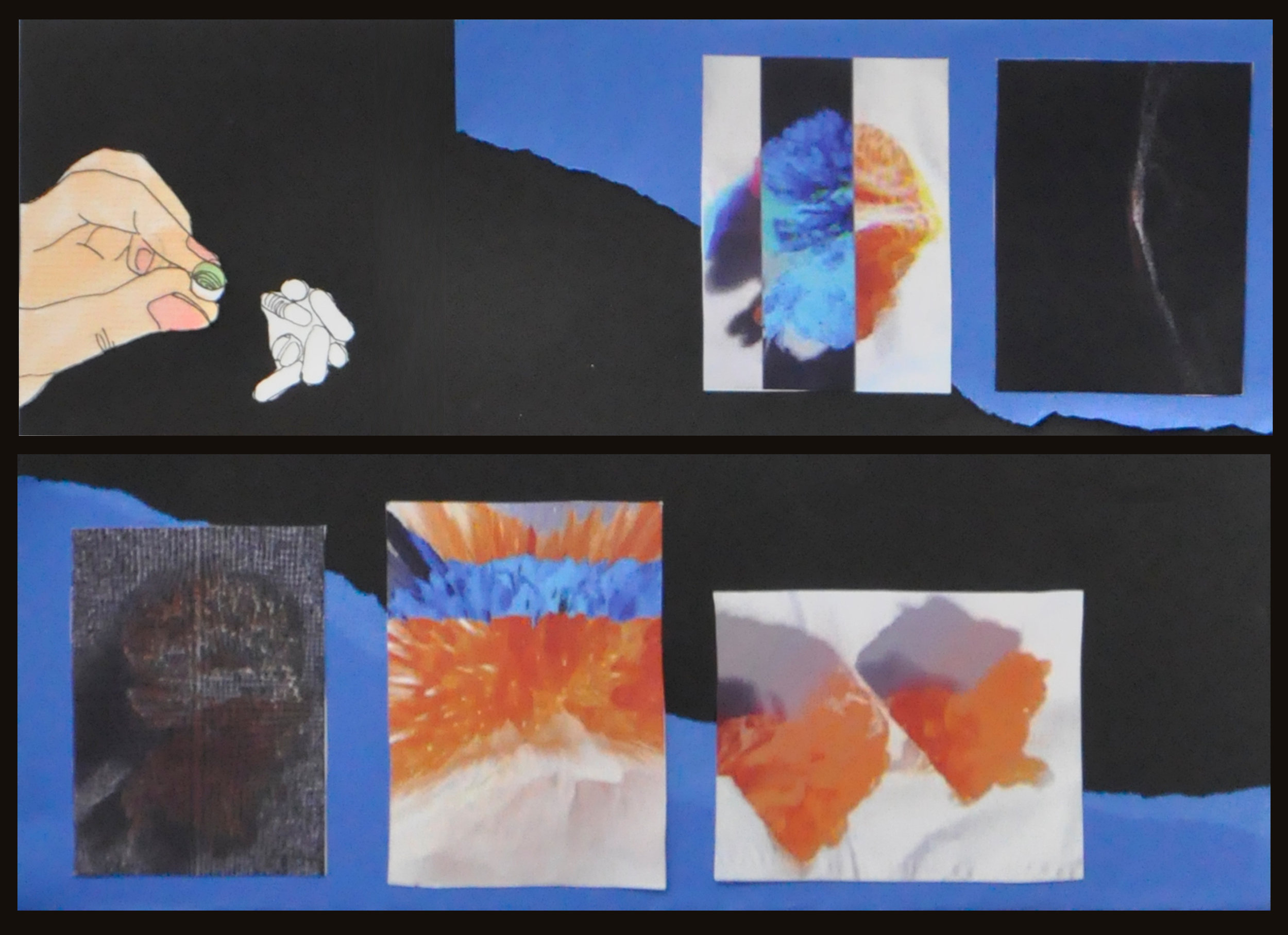 Critique 9 Project IGCSE Art+Design 16.5" x 4" (top), 16.5" x 4.5" (bottom) mixed media collage 2016