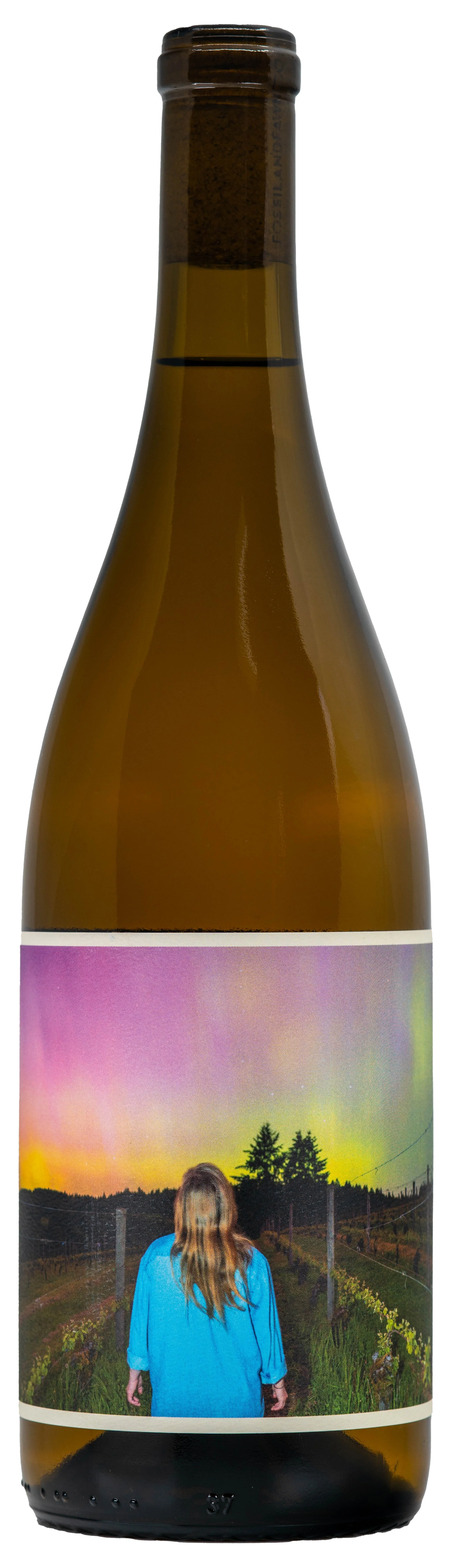 A bottle of our "Lightwave" white wine.