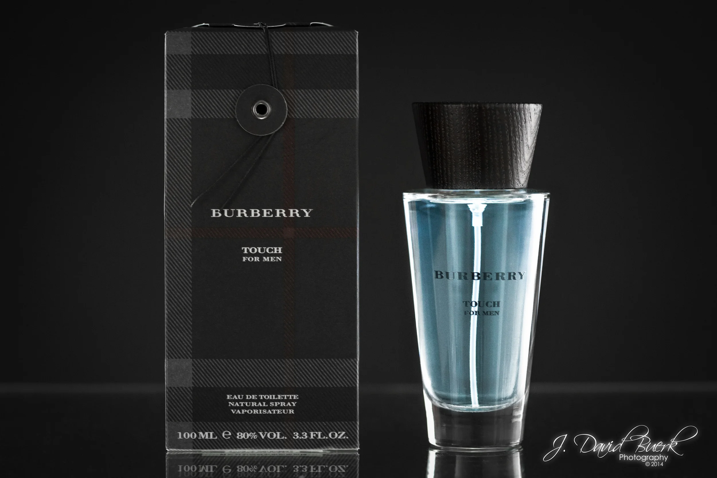 Burberry Touch for Men Eau De Toulette studio product photography.