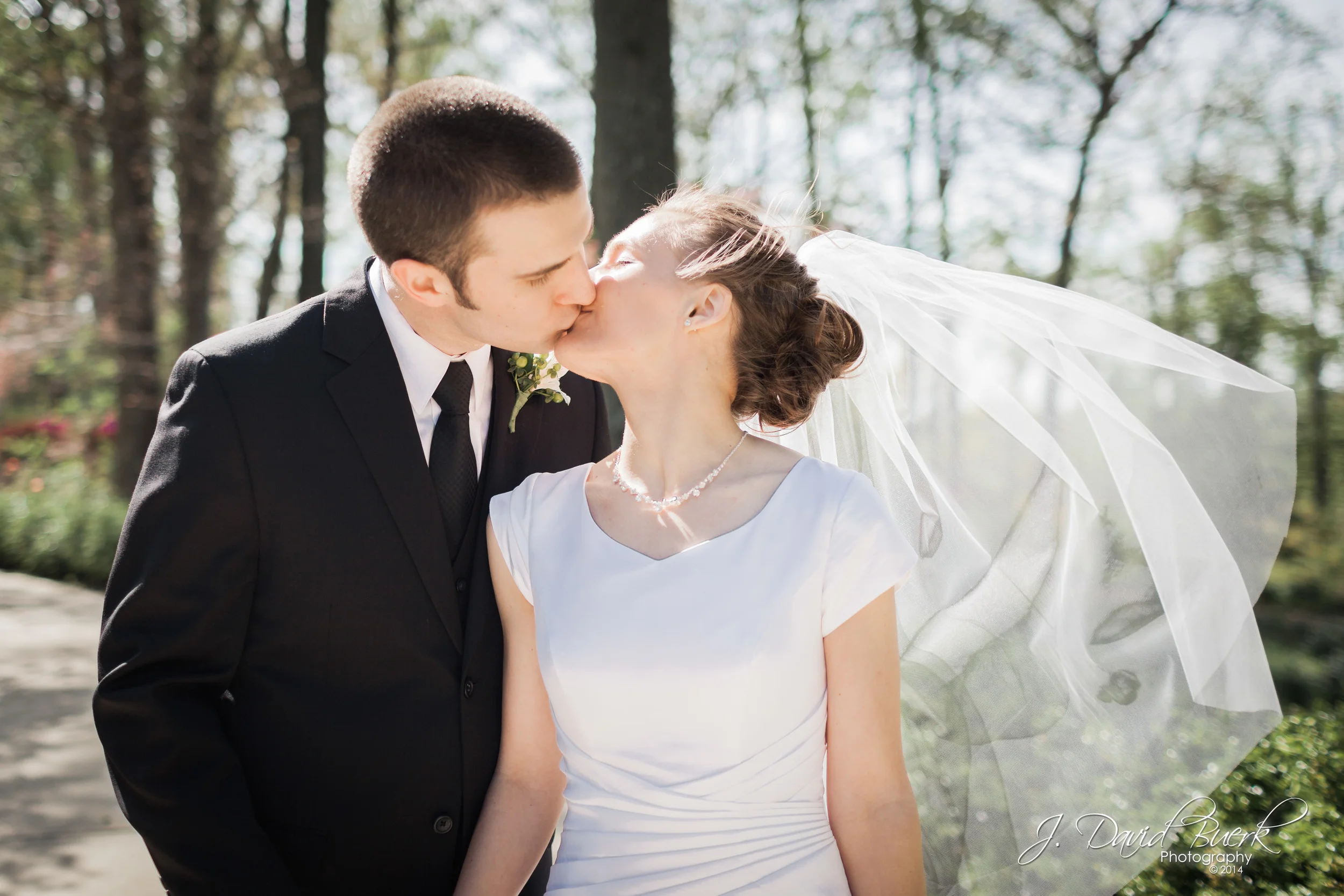 Sarah and Brigham upon their marriage at the Washington, DC LDS Temple.