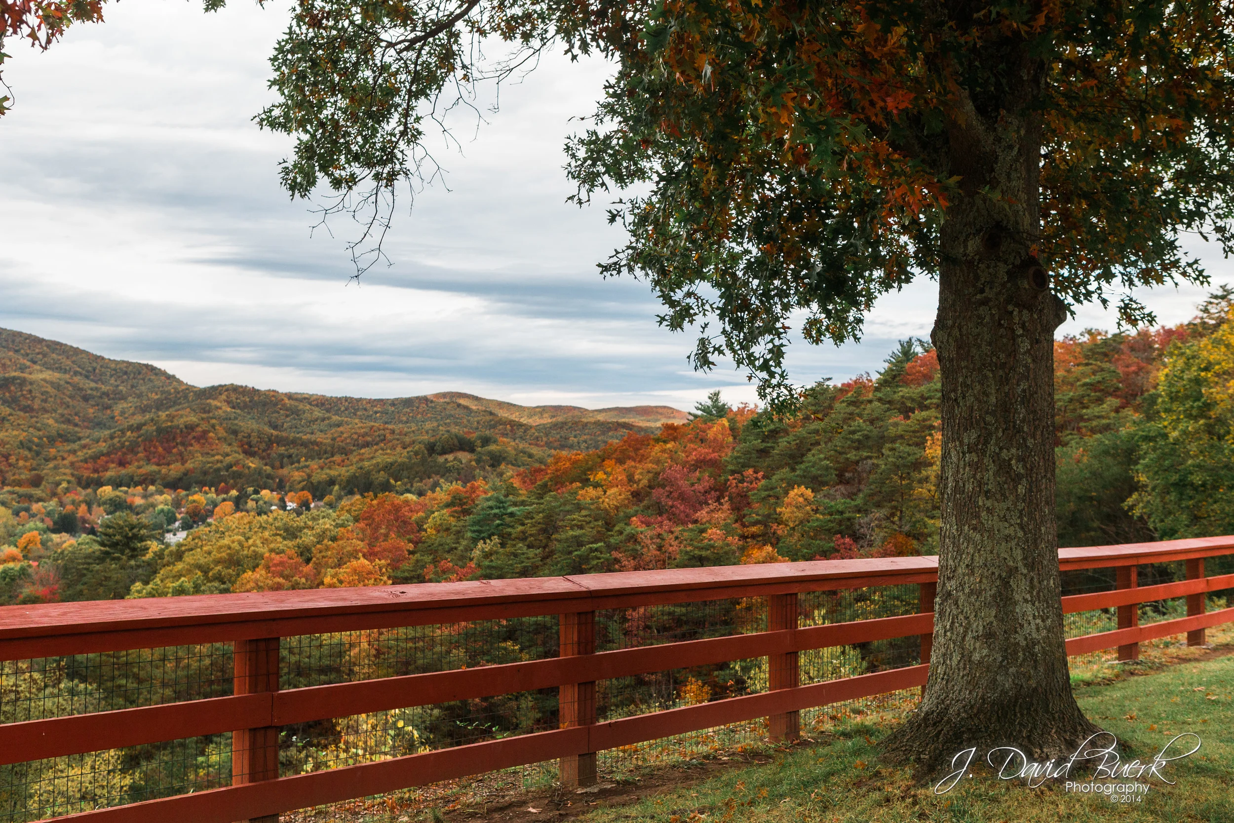 A scenic overlook at a West Virginia Rest Area off I-64W.