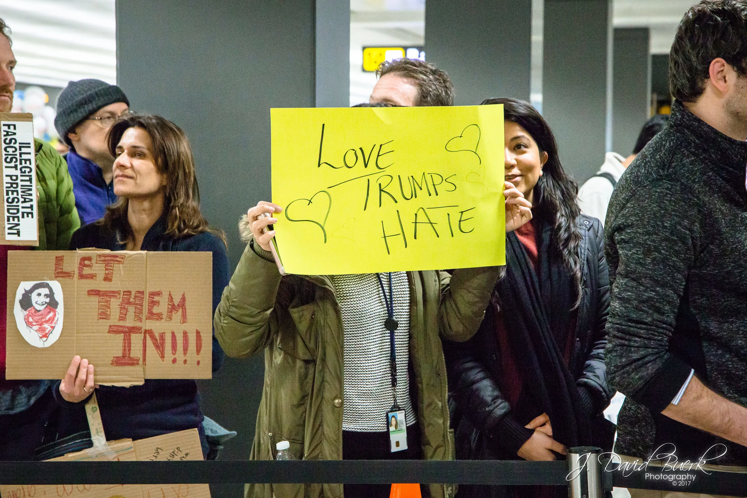 "Love Trumps Hate" is a play on words that has been used as a rallying cry and hashtag in opposition to President Trump since almost the beginning of his presidential campaign in 2016.