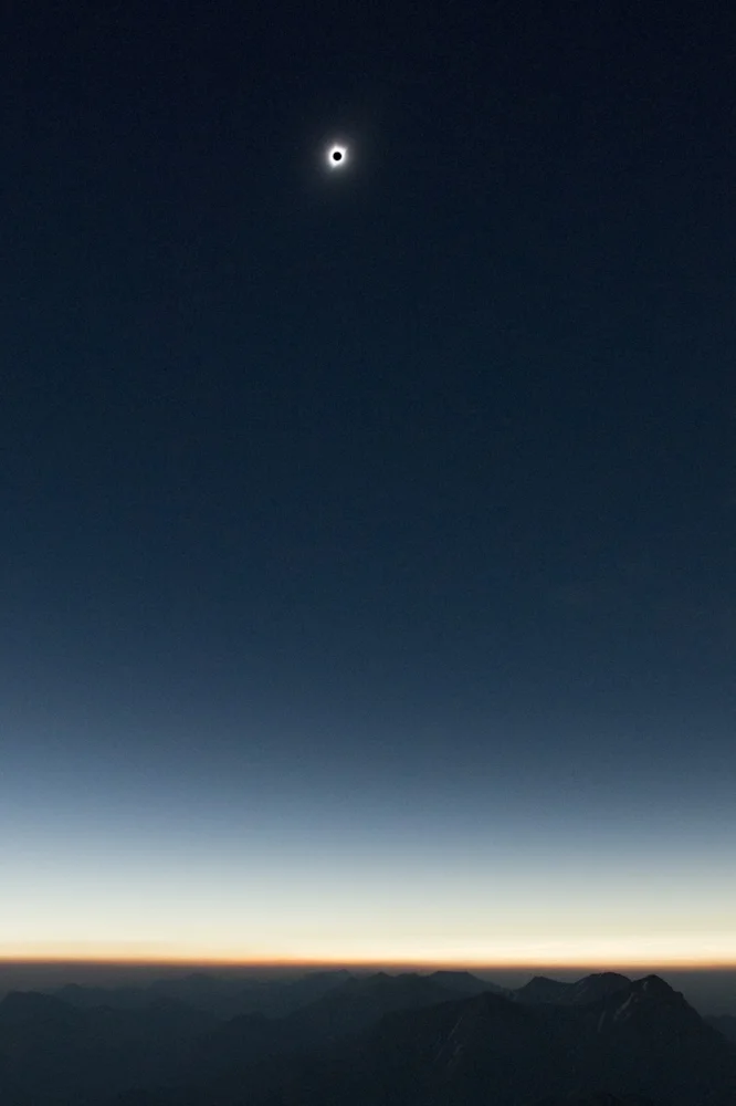 The eclipse from the summit of Mount Borah