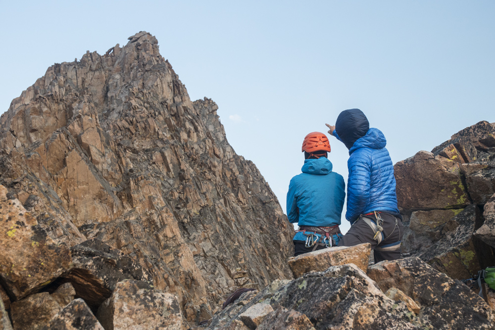 Cat and Nadav planning the summit climb