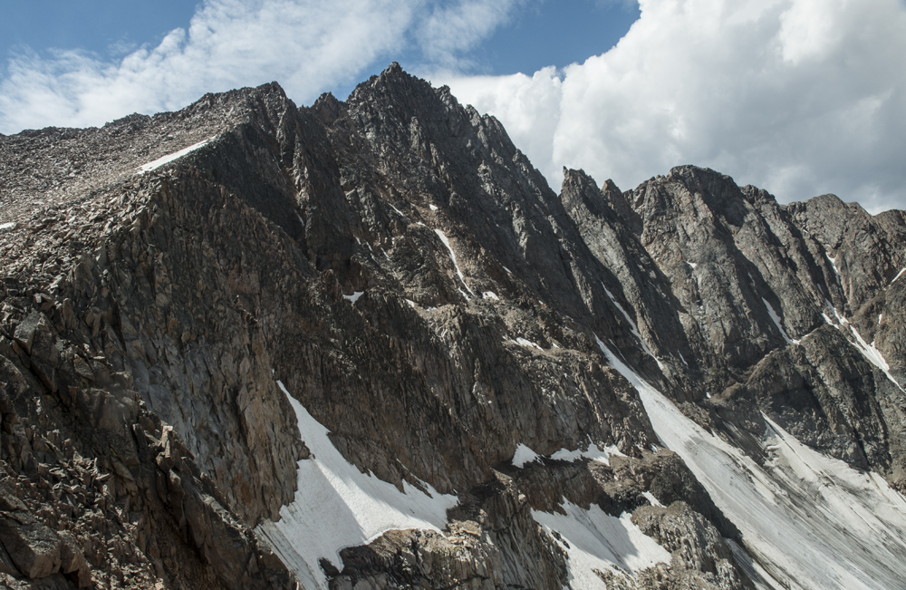 Finally getting a good look at the summit from the saddle