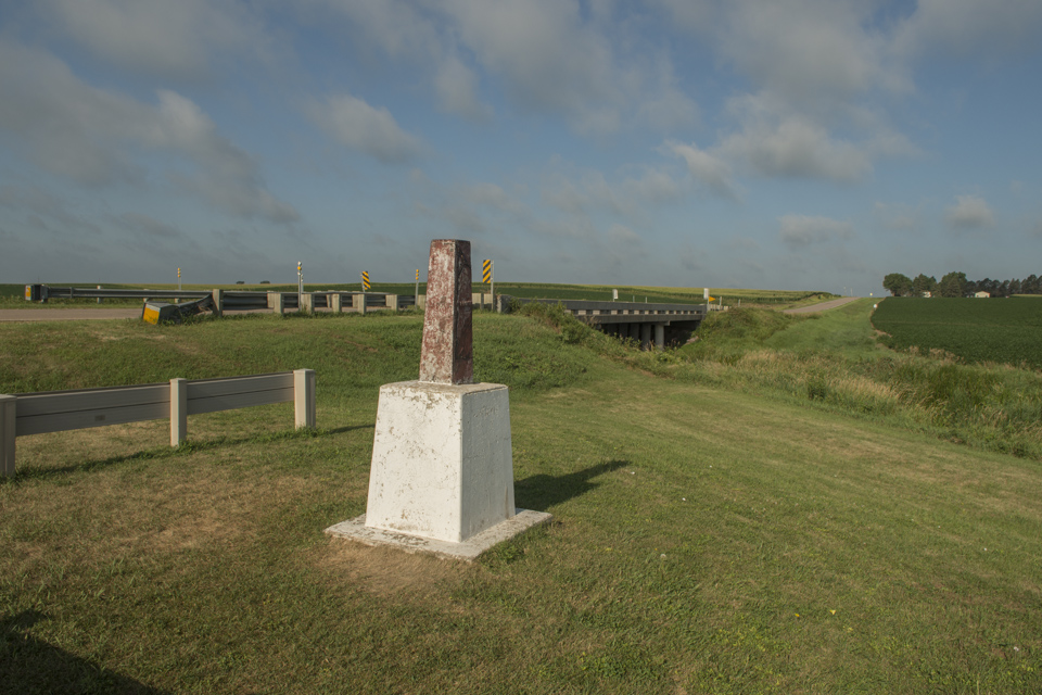 The tri-point of Iowa, Minnesota, and South Dakota