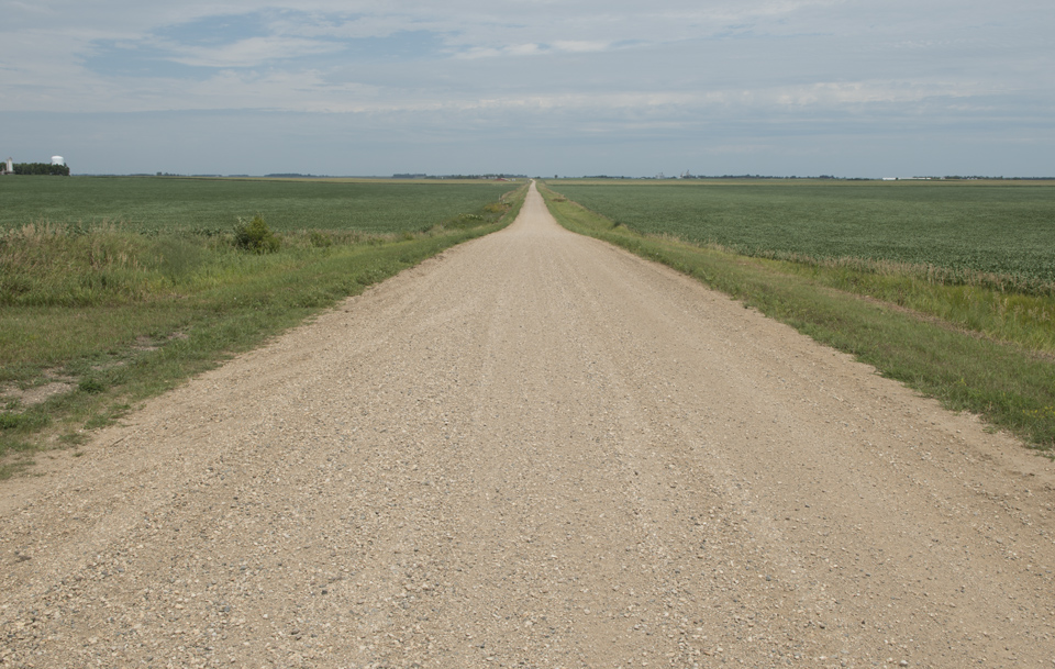 When their is no geographic features, the roads become impossibly straight