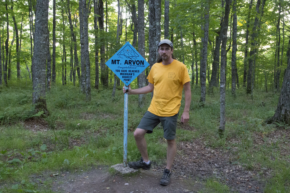 At Mount Arvon, highpoint of Michigan