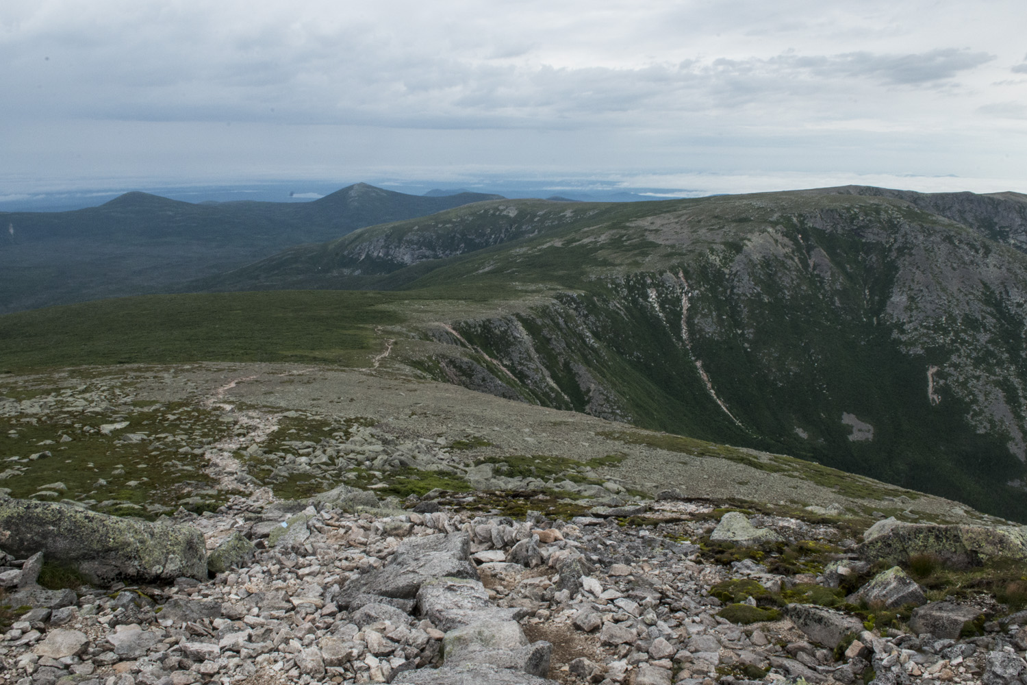 Nearing the saddle, looking toward Hamlin Peak