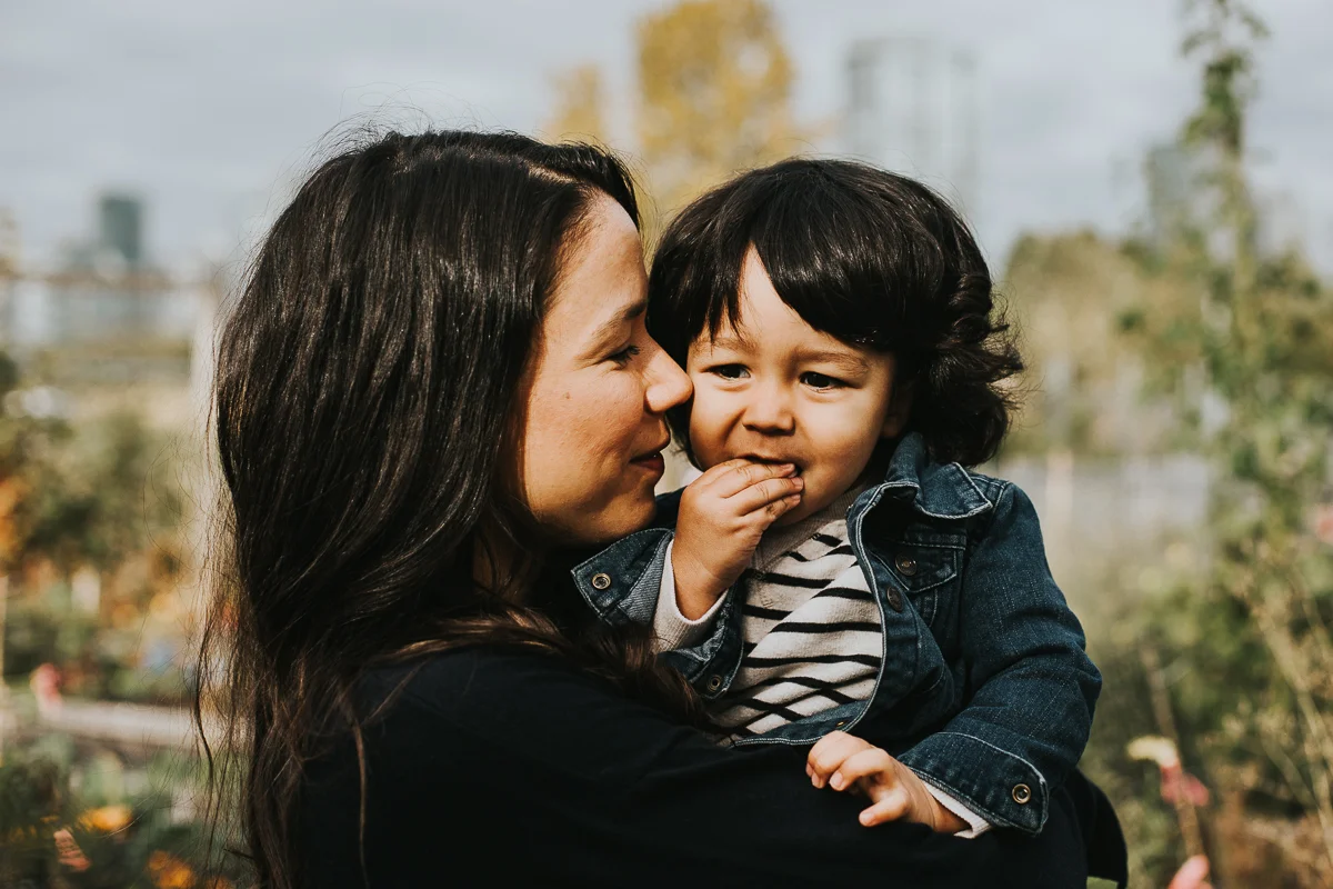 Calgary mother and son moment