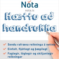 Nóta.is - Hættu að handrukka Ný markaðsskilaboð fyrir nóta.is þar sem lögaðilar eru hvattir til að senda rafræna reikninga á netinu í stað þess að "handrukka" á gamla mátann.