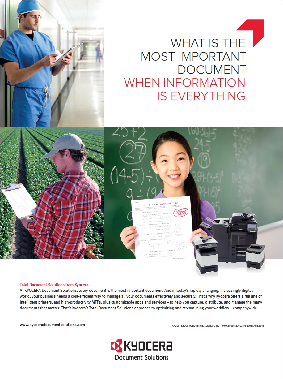 Kyocera Canada print ad
