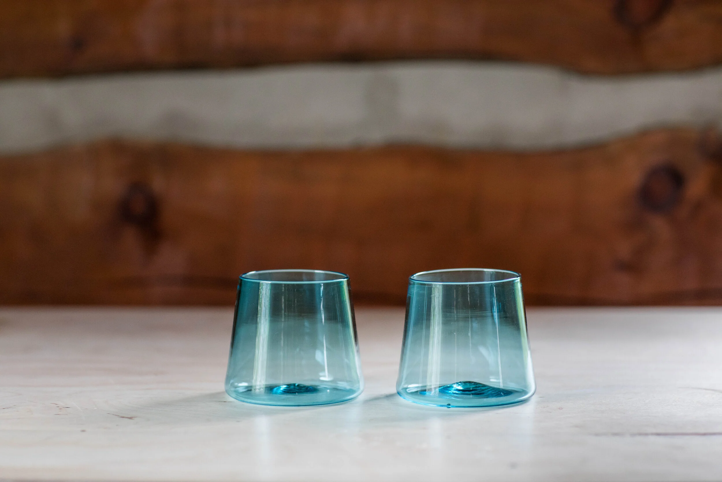 Tapered Cups: Aqua Blue