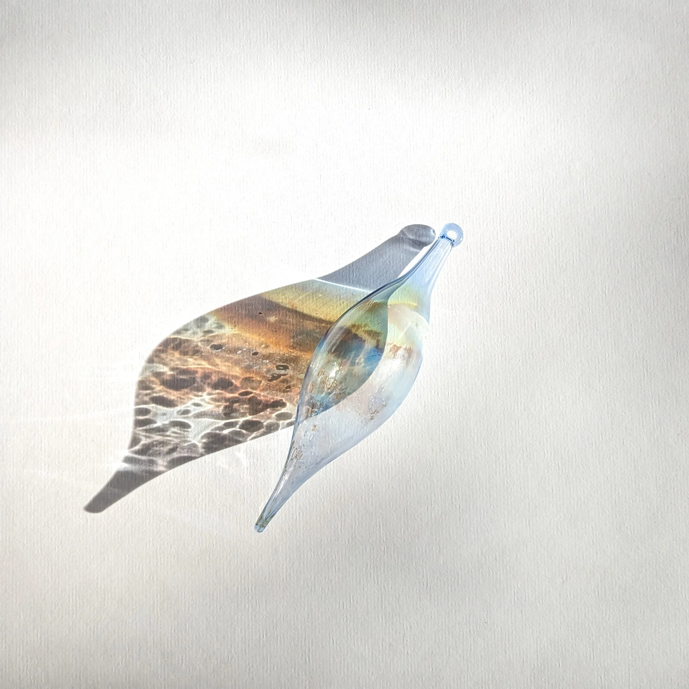 Sky Blue Ornament with Silver