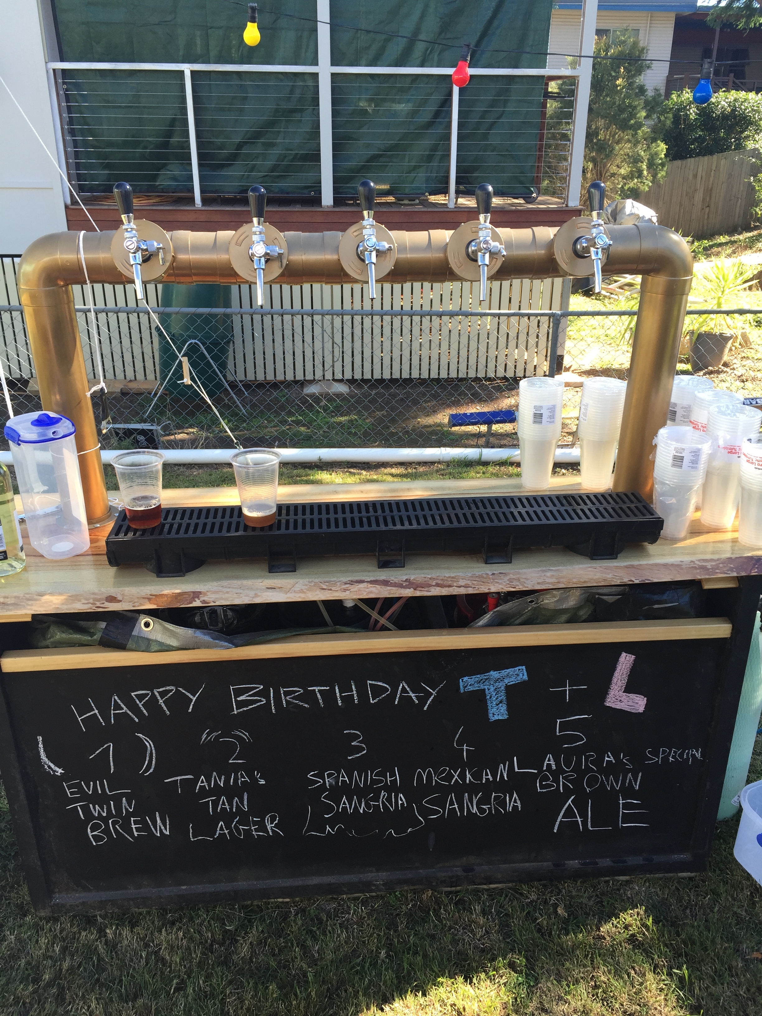 Robert makes his own beer and I love how he themed it all to match the party! 