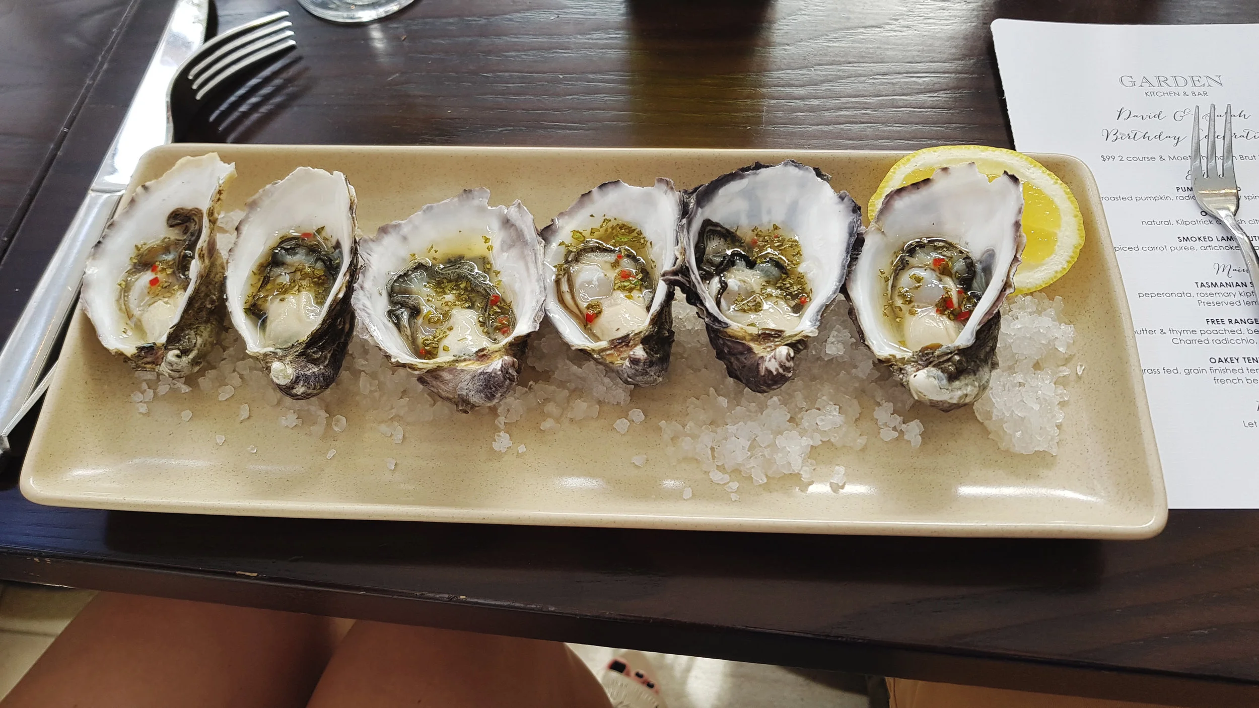 OYSTERS: Fresh citrus and chilli 