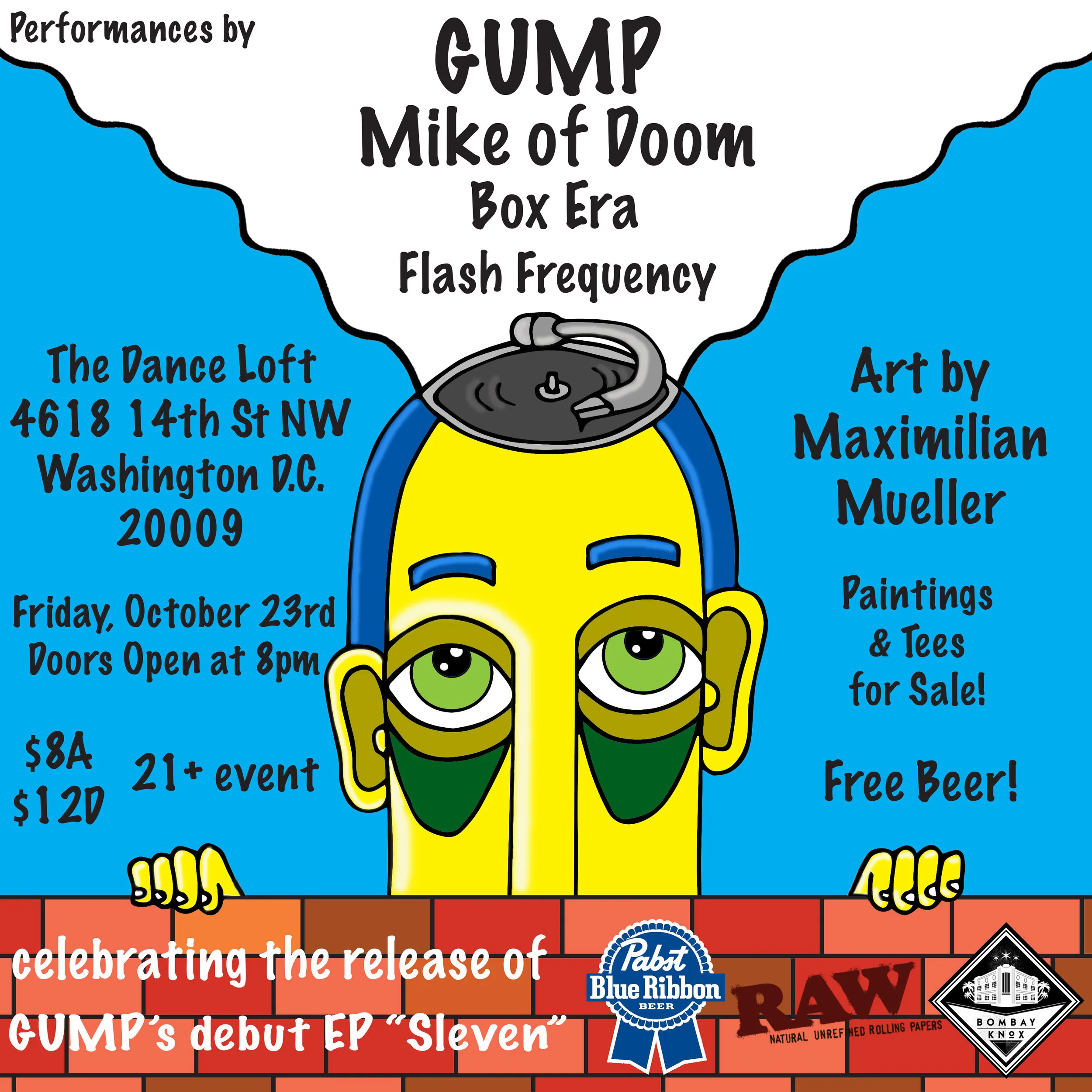 Flier for Solo Art Exhibit at The Dance Loft in Washington, D.C.