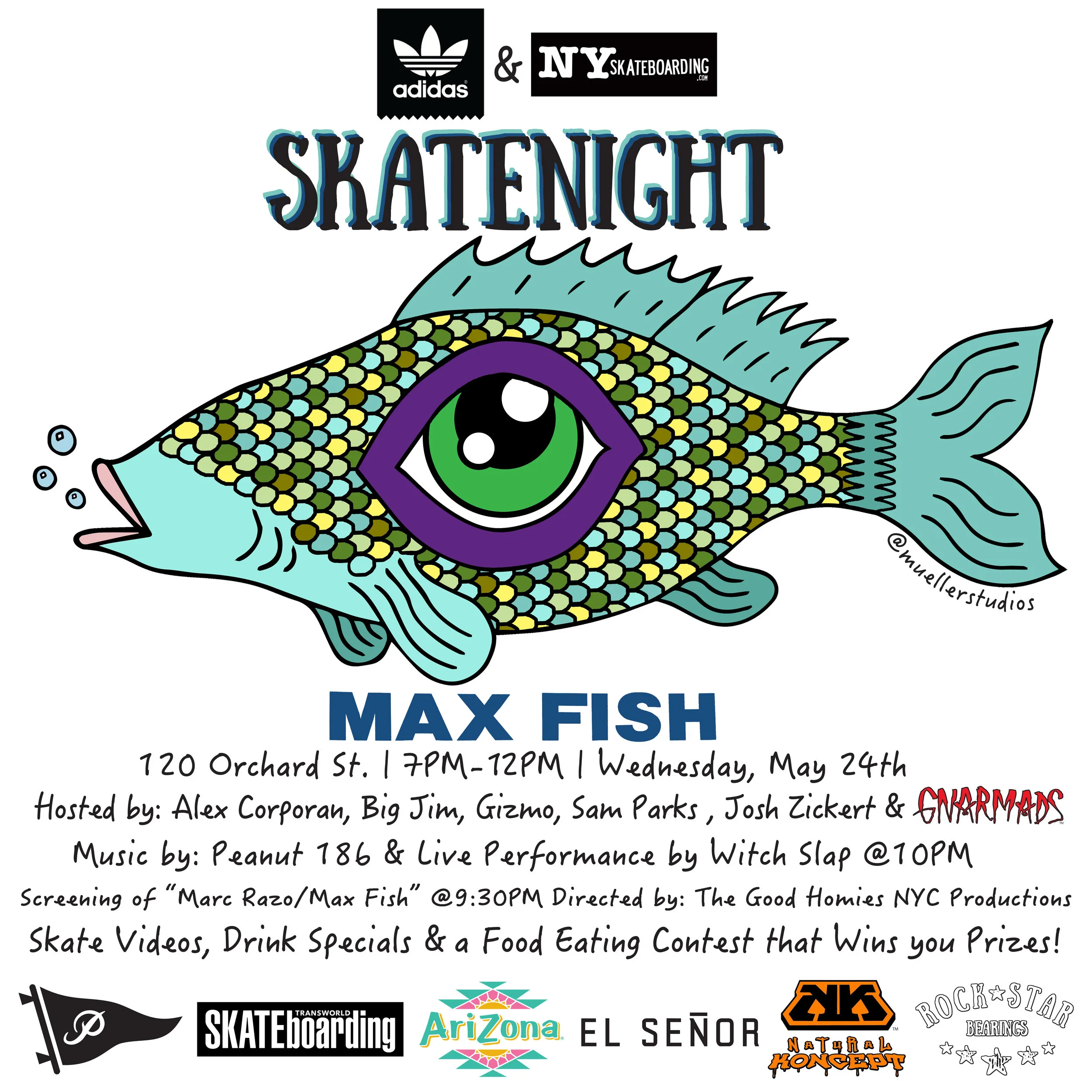 Flyer Art for NYSkateboarding's "SkateNight"