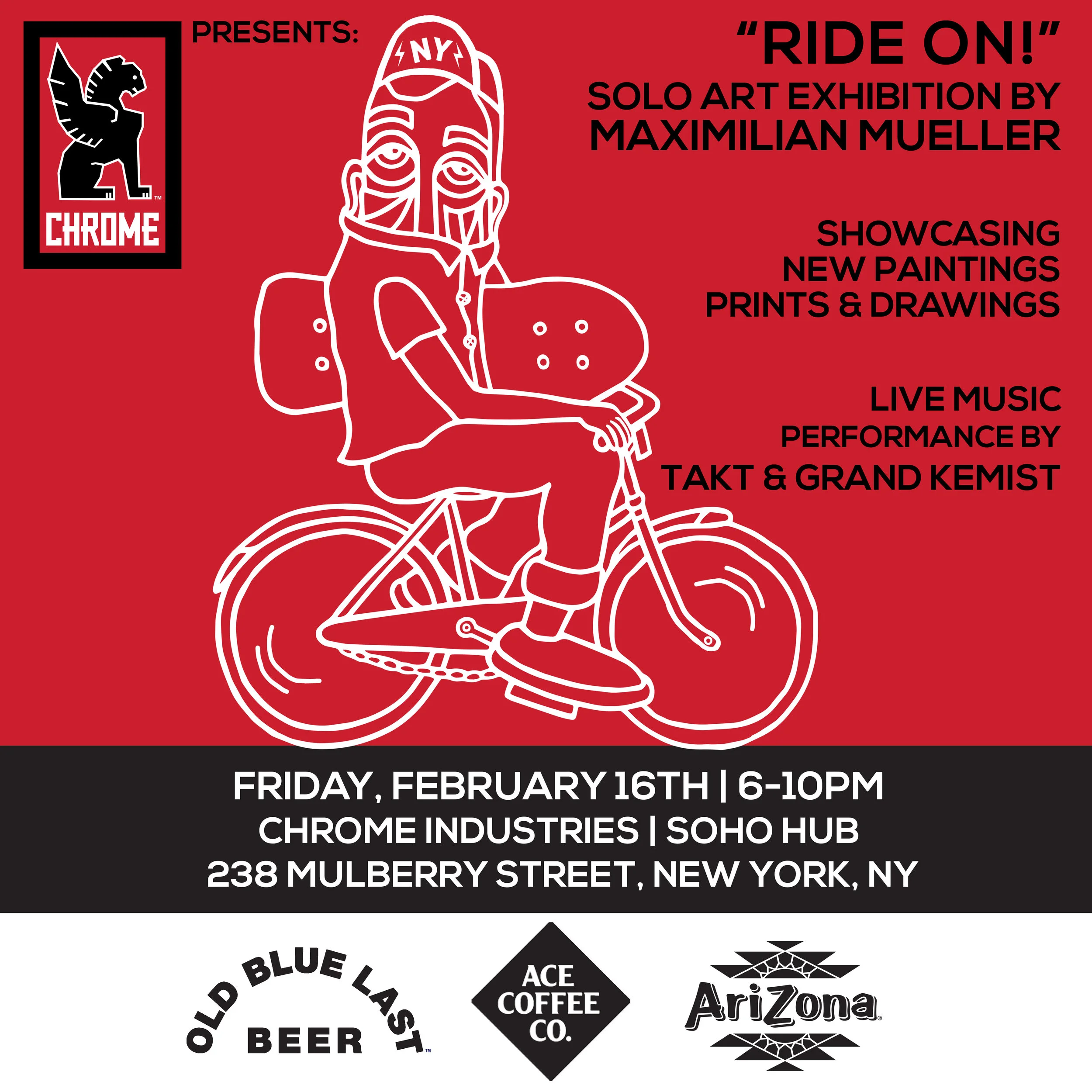 Flyer for Solo Art Exhibition at Chrome SoHo