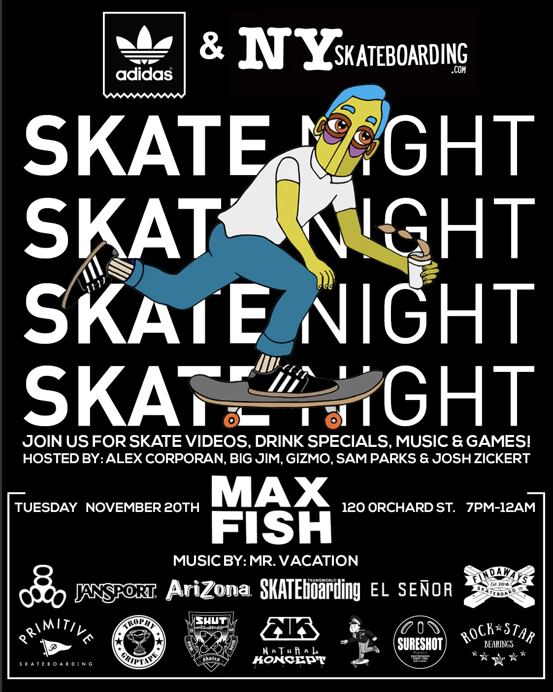 Flyer Art for NYSkateboarding's "SkateNight"