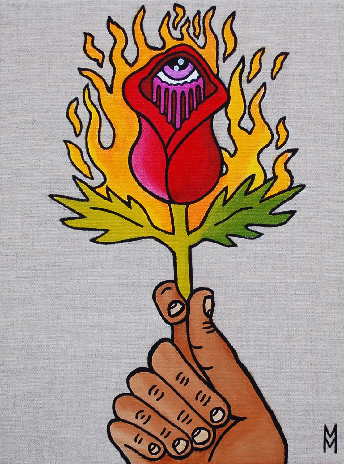 %22Seize The Flower%22 12%22x16%22 Acrylic on Linen 2019.jpg