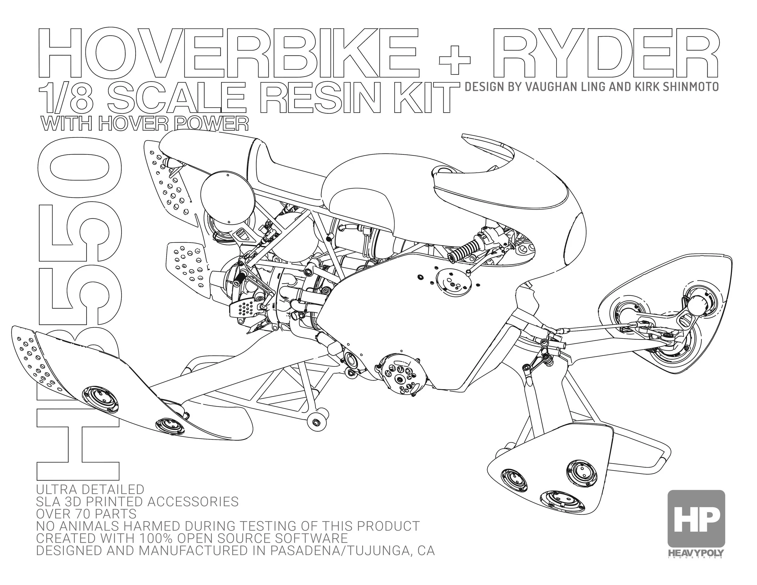 Hoverbike + Ryder 1/8 Scale Resin Kit