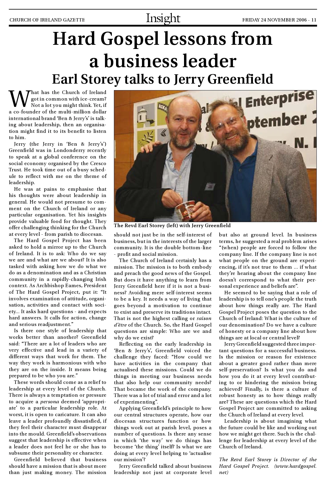 'Ben & Jerry's' Jerry Greenfield talks about leadership