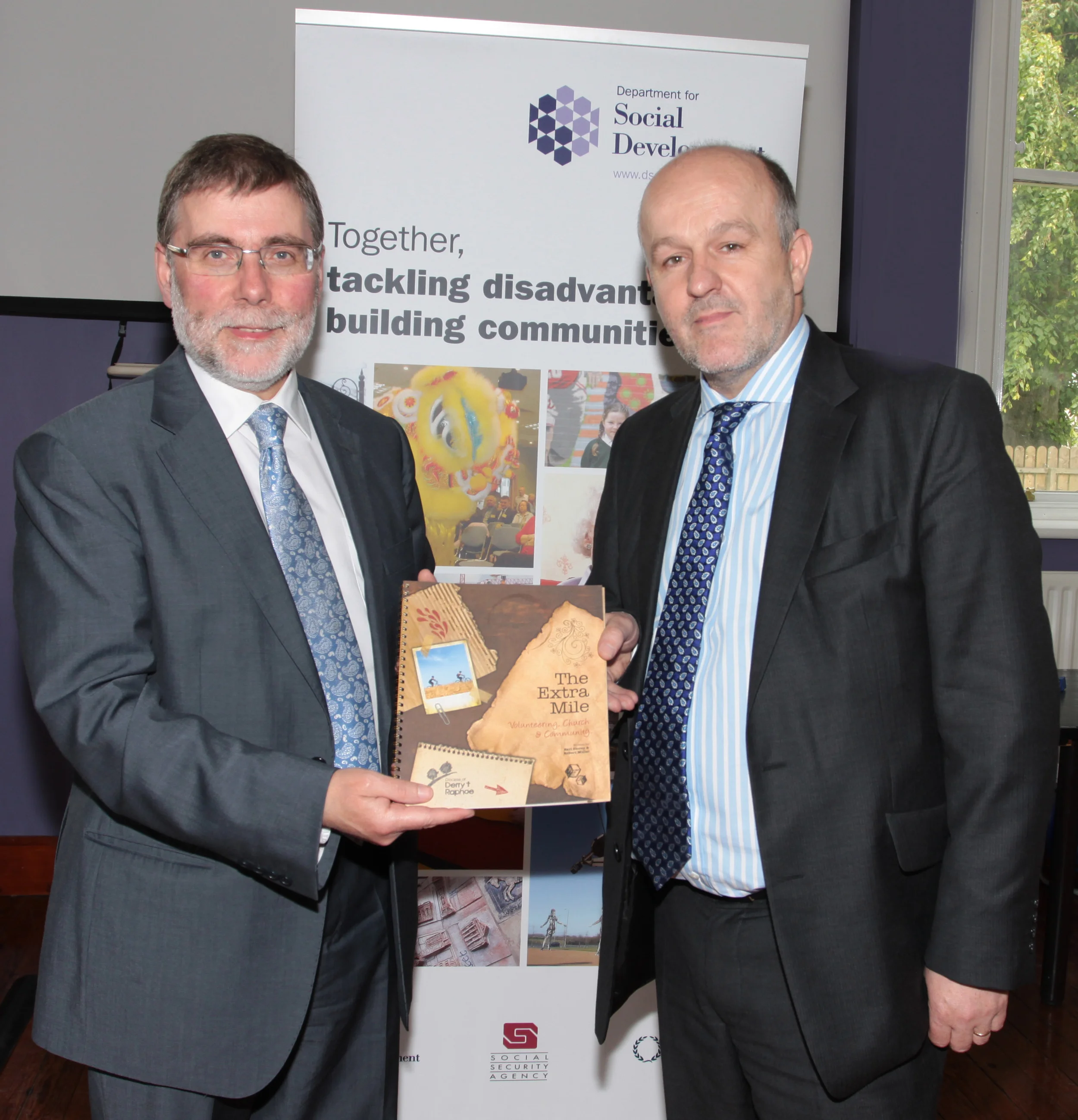 Minister Nelson McCausland MLA receives 'The Extra Mile'