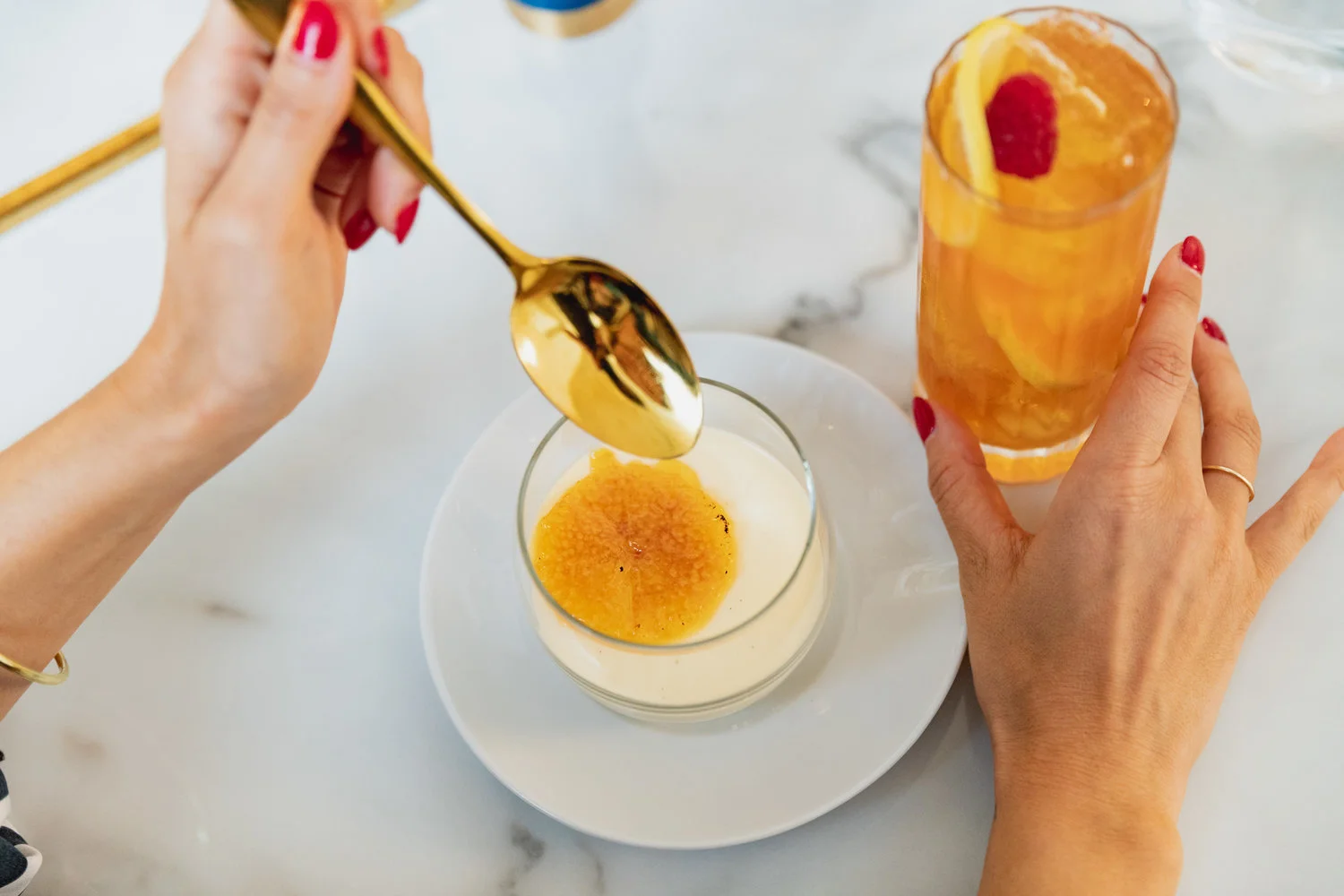 Rose panna cotta with The Rouge