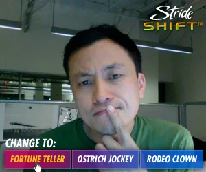 A really hard to make banner let you change your life right from your webcam.