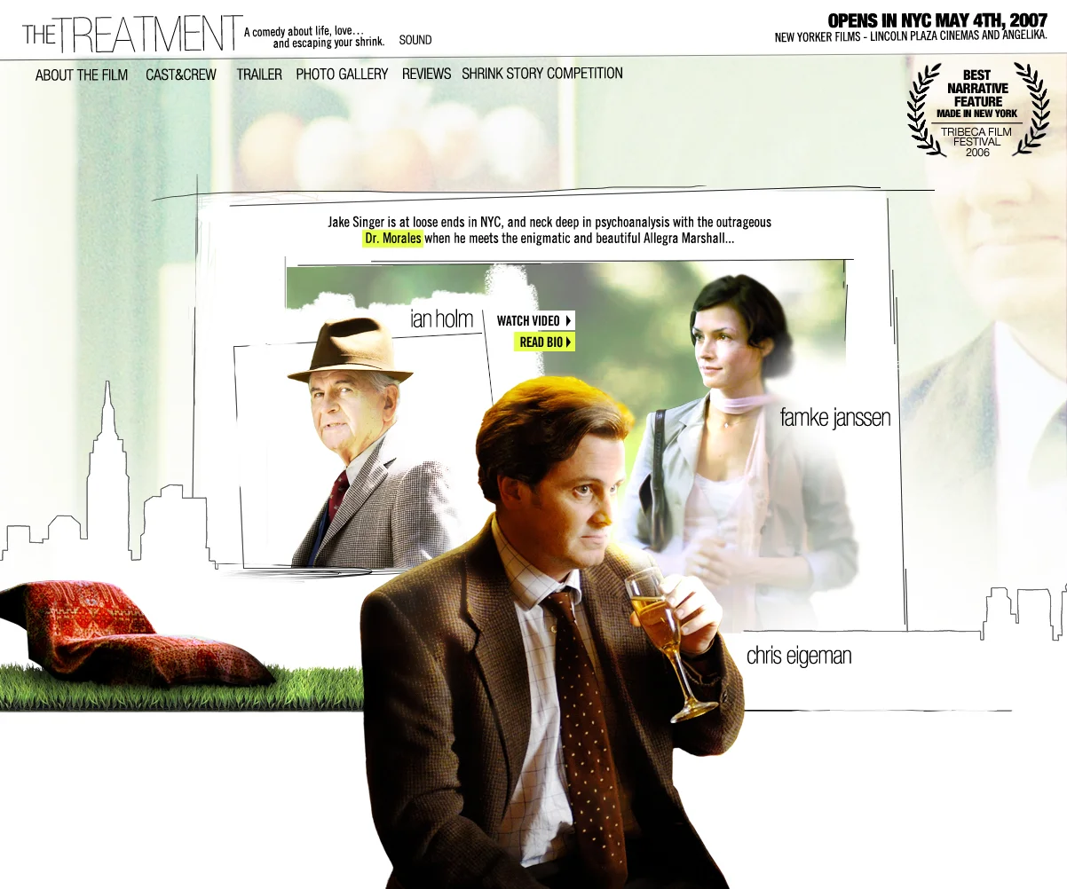 Promotional site for the independent film “The Treatment.”