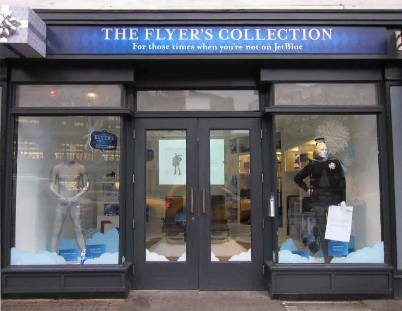 A pop-up gallery in NYC invited flyer’s to explore the collection in person.