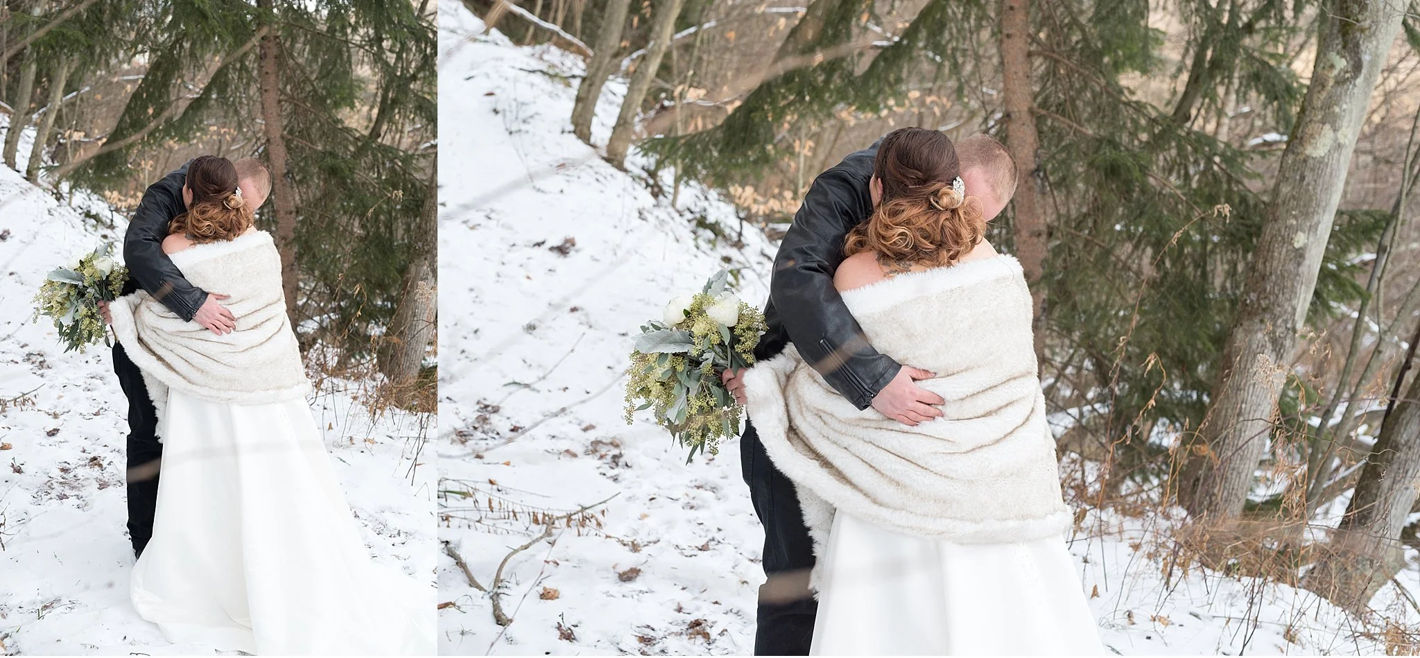 Winter elopemen snow covered vow exchange Coudersport PA photo_0588.jpg